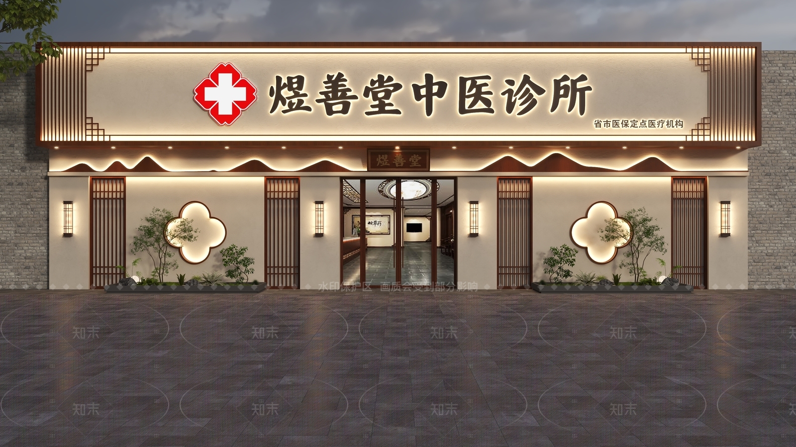 新中式门头3D模型下载【ID:1205897593】