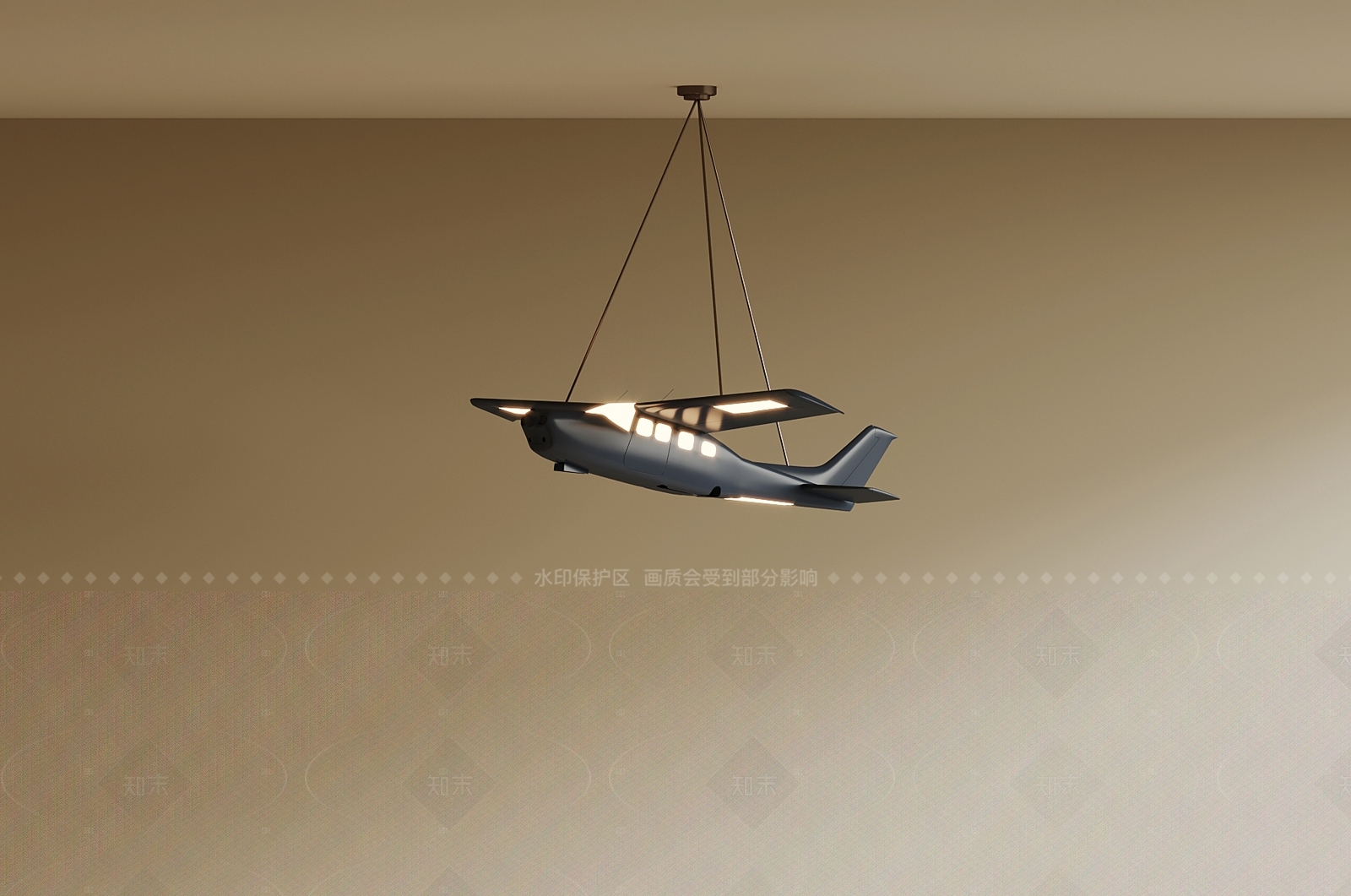 现代简约吊灯SU模型下载【ID:1205898708】