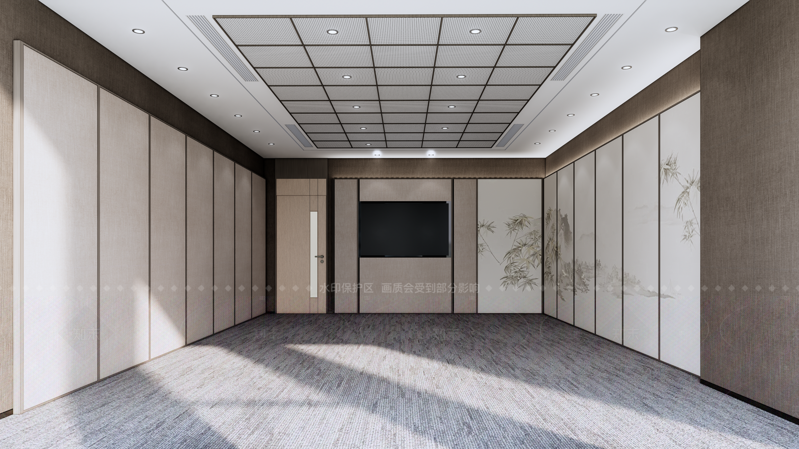 新中式会议室SU模型下载【ID:1205899621】