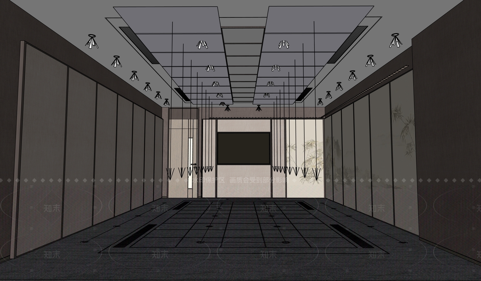 新中式会议室SU模型下载【ID:1205899621】