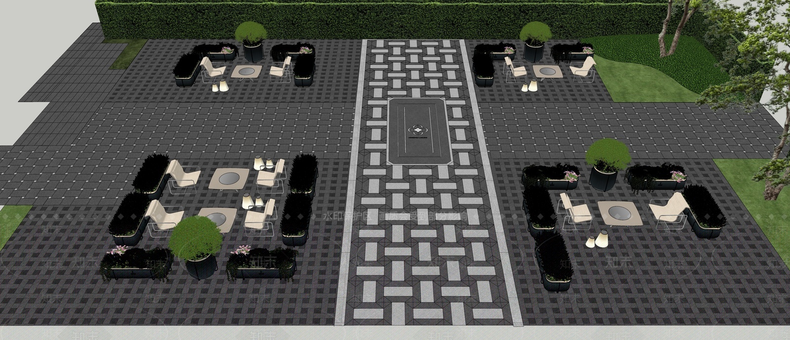 现代新中式地板SU模型下载【ID:1205904124】