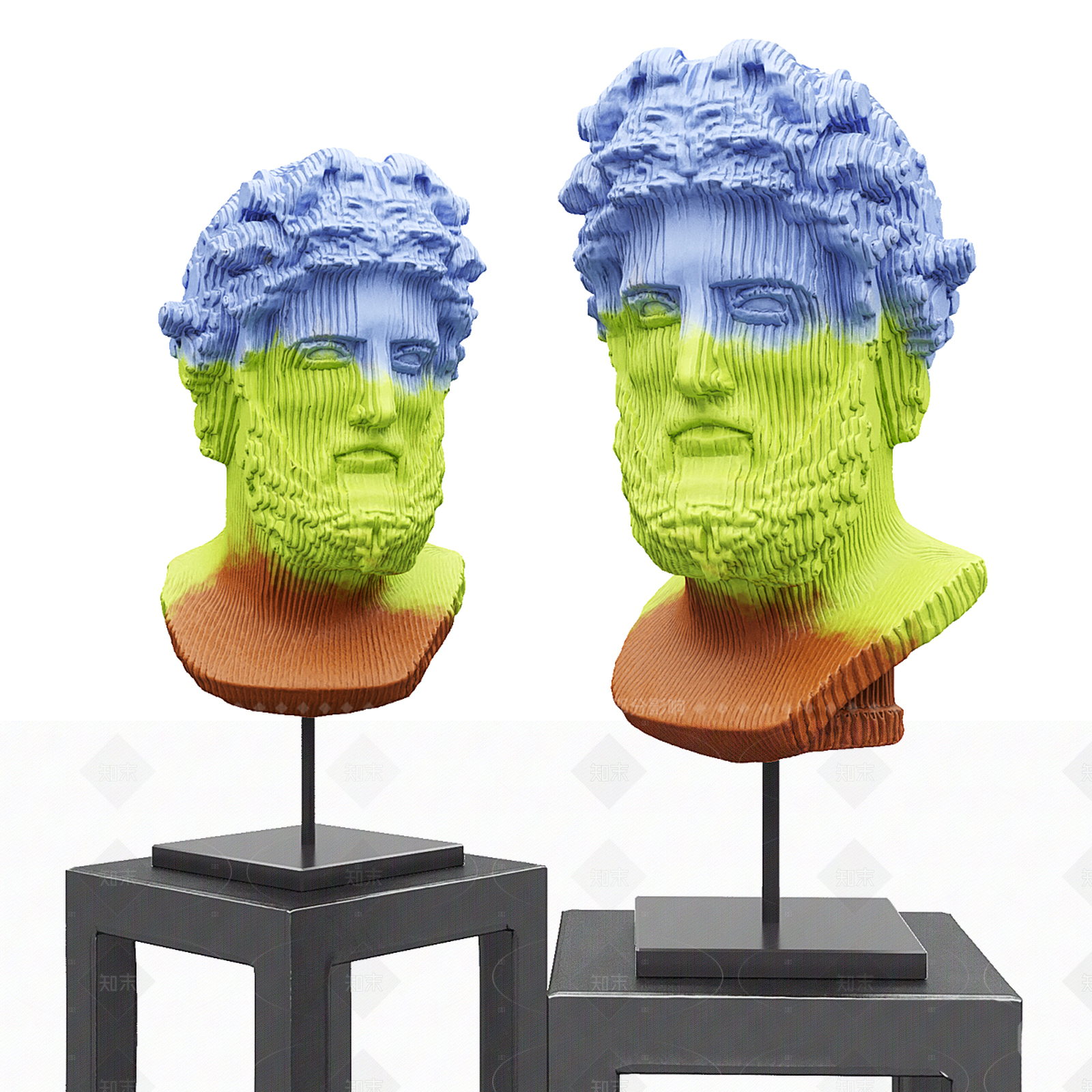 现代雕塑摆件3D模型下载【ID:1205904846】
