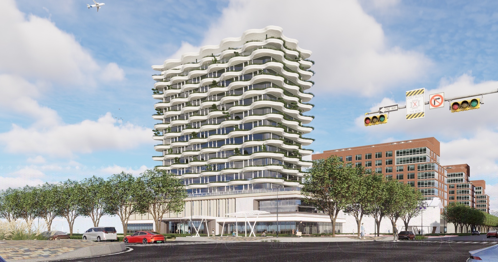 现代高层办公楼SU模型下载【ID:1205904993】