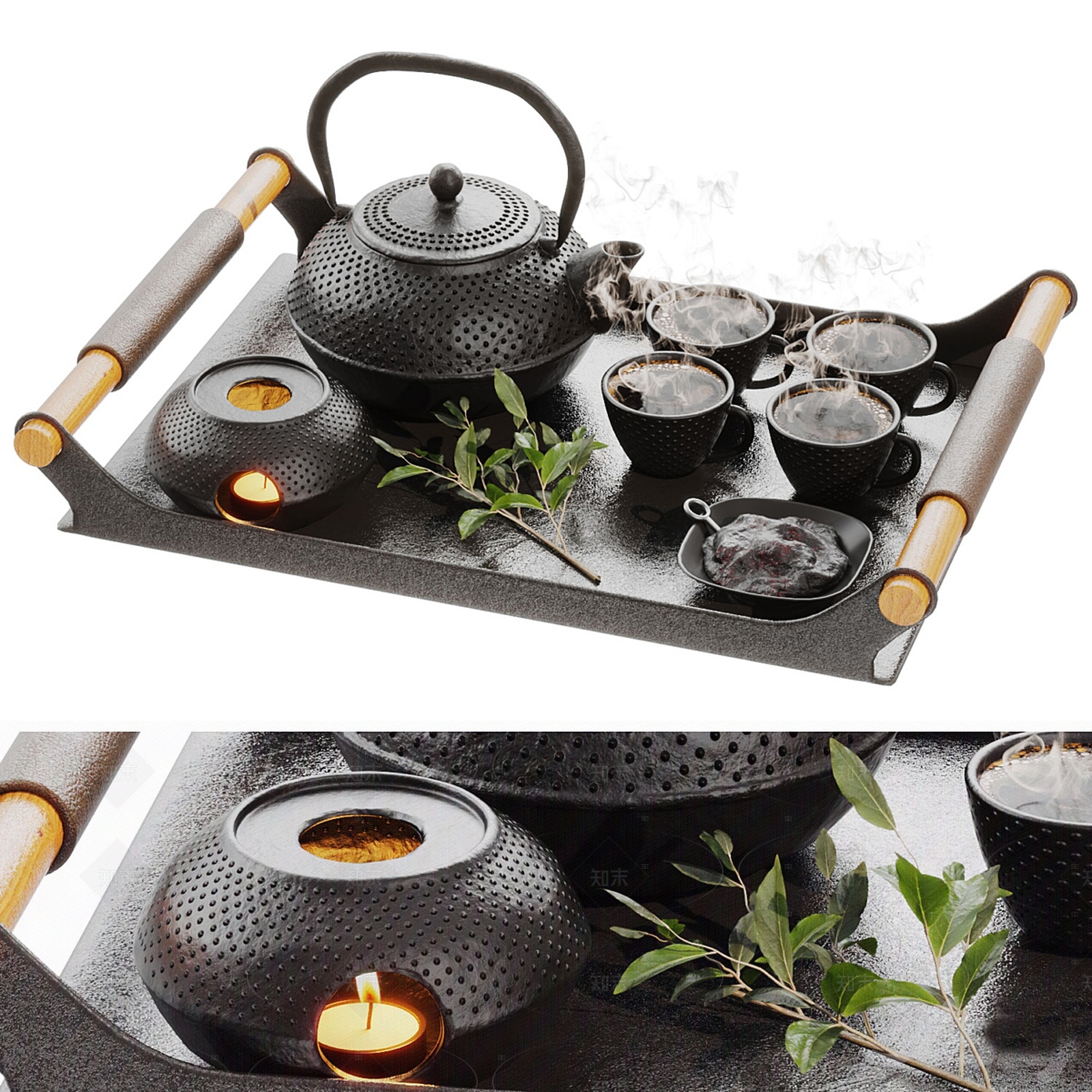 茶具3D模型下载【ID:1205905631】