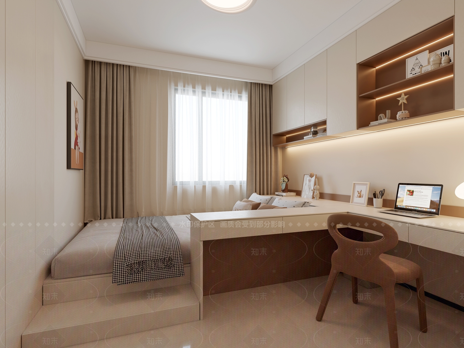 现代意式家居卧室3D模型下载【ID:1205907240】