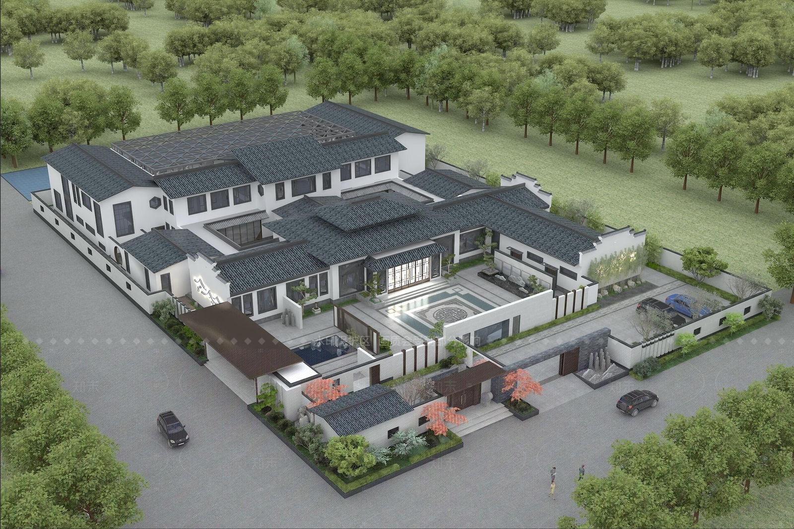 新中式四合院3D模型下载【ID:1205907883】