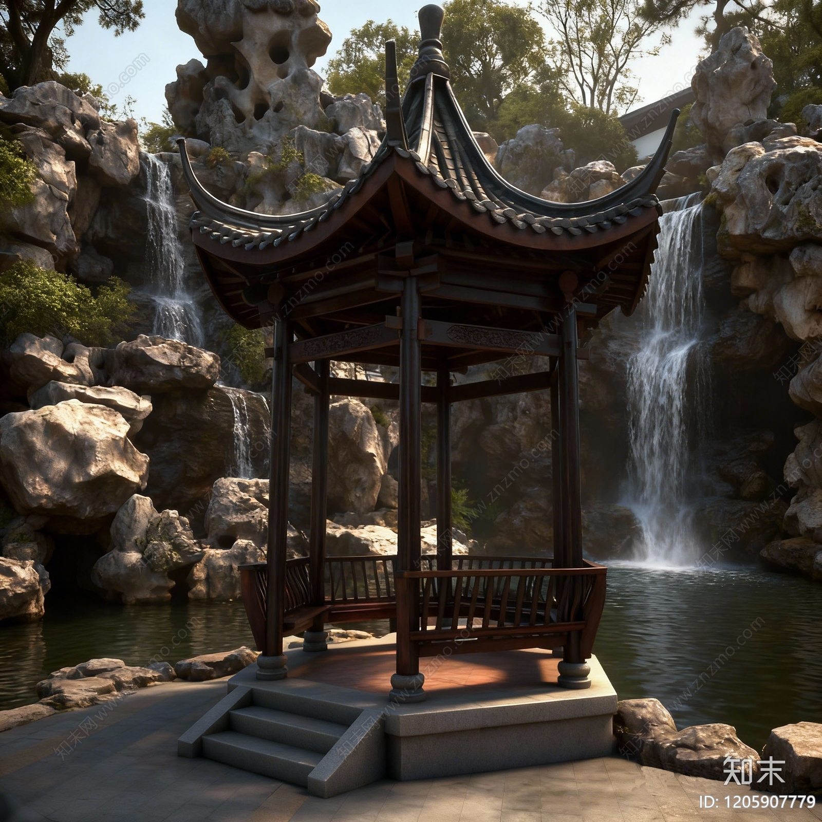 中式亭子图库施工图下载【ID:1205907779】