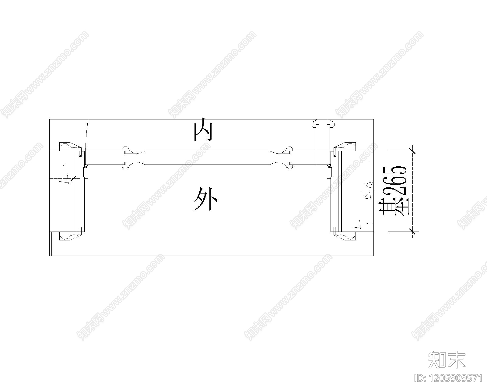综合门节点cad施工图下载【ID:1205909571】