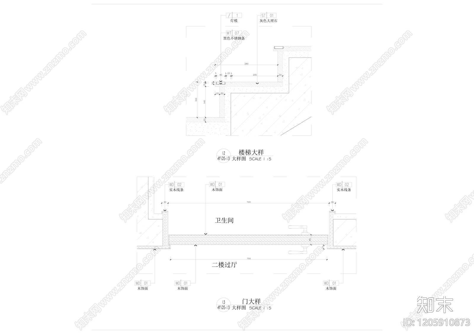 新中式中式其他节点详图施工图下载【ID:1205910873】