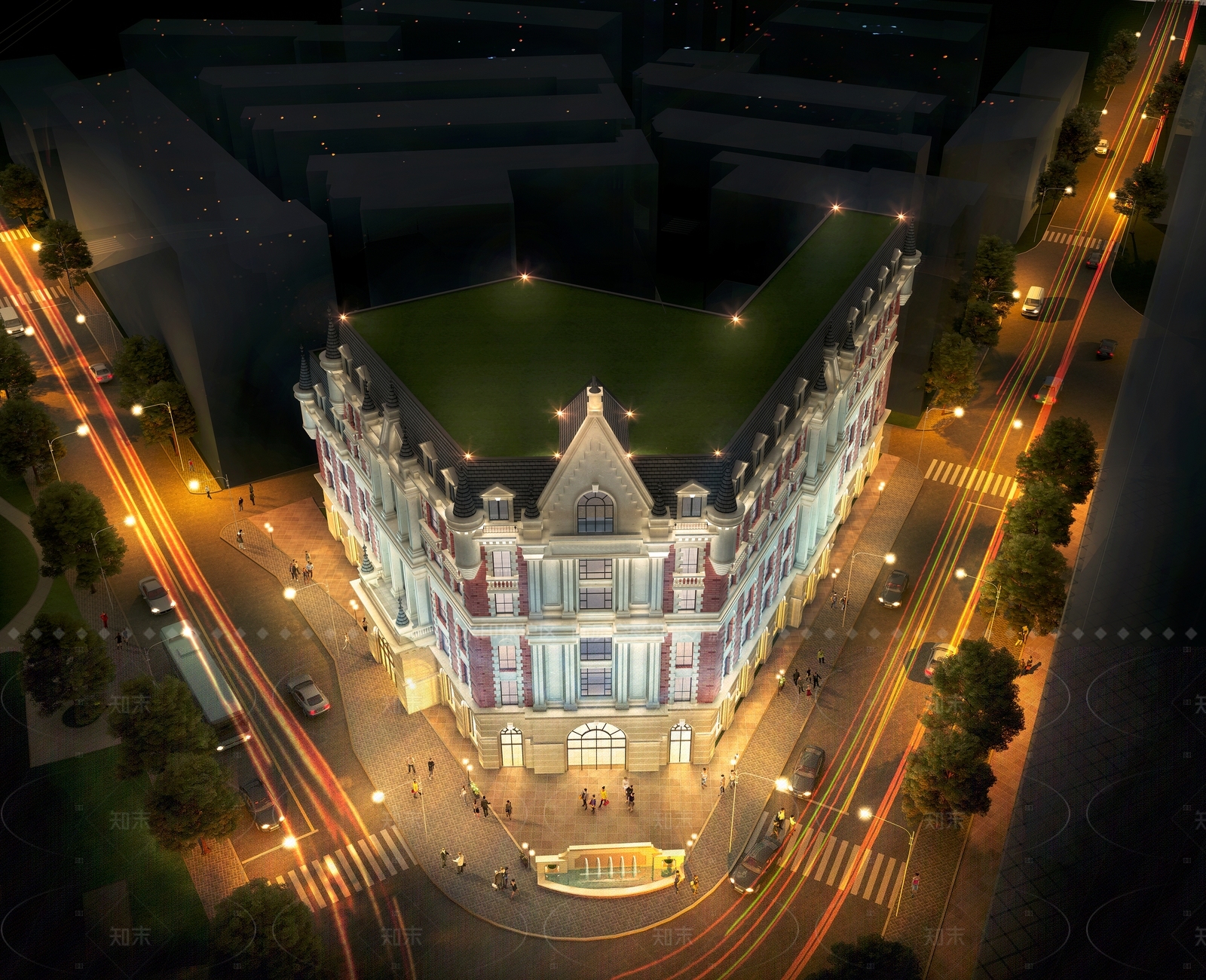 欧式艺术风格建筑3D模型下载【ID:1205911502】