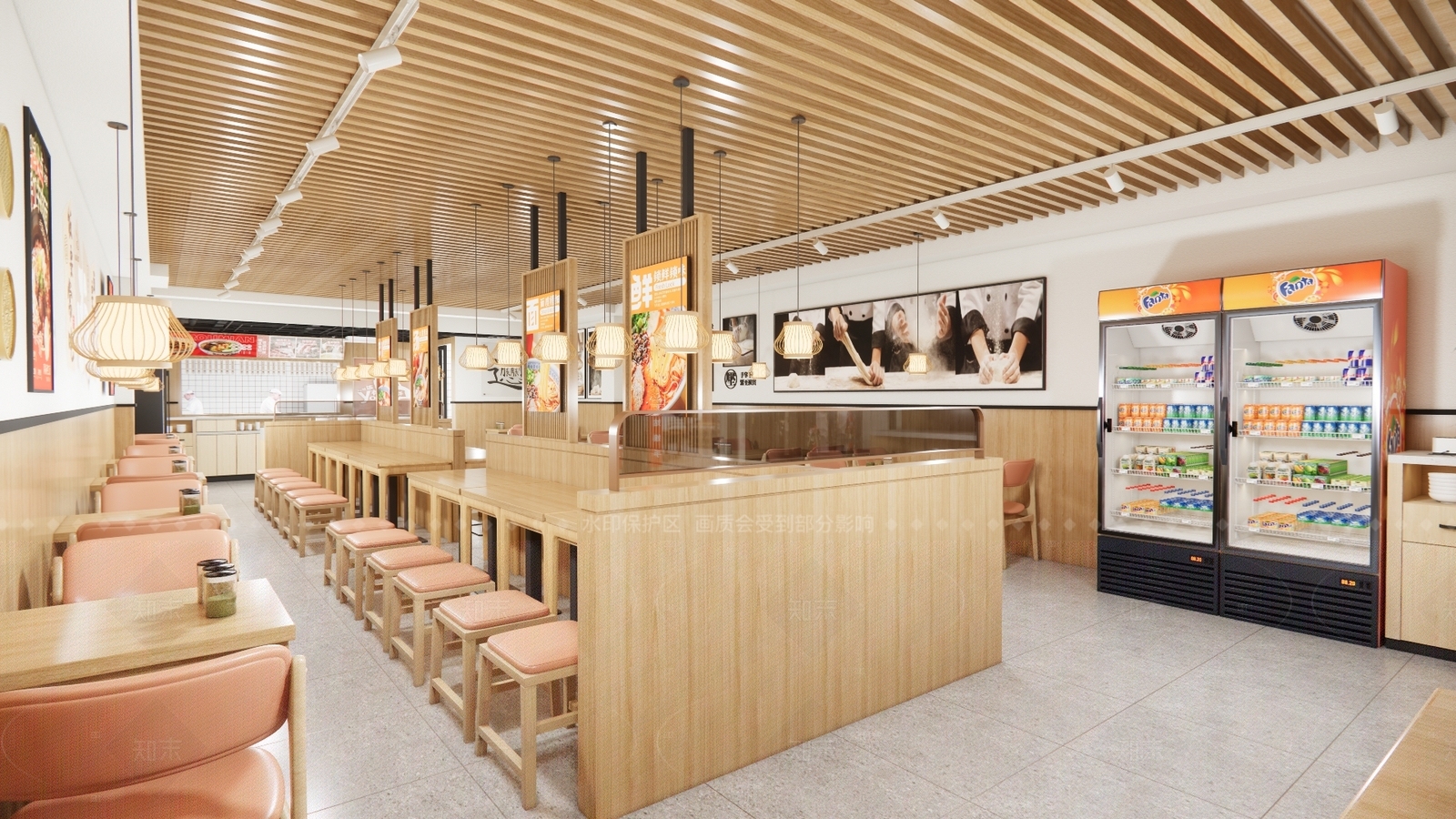 现代快餐店SU模型下载【ID:1205913206】