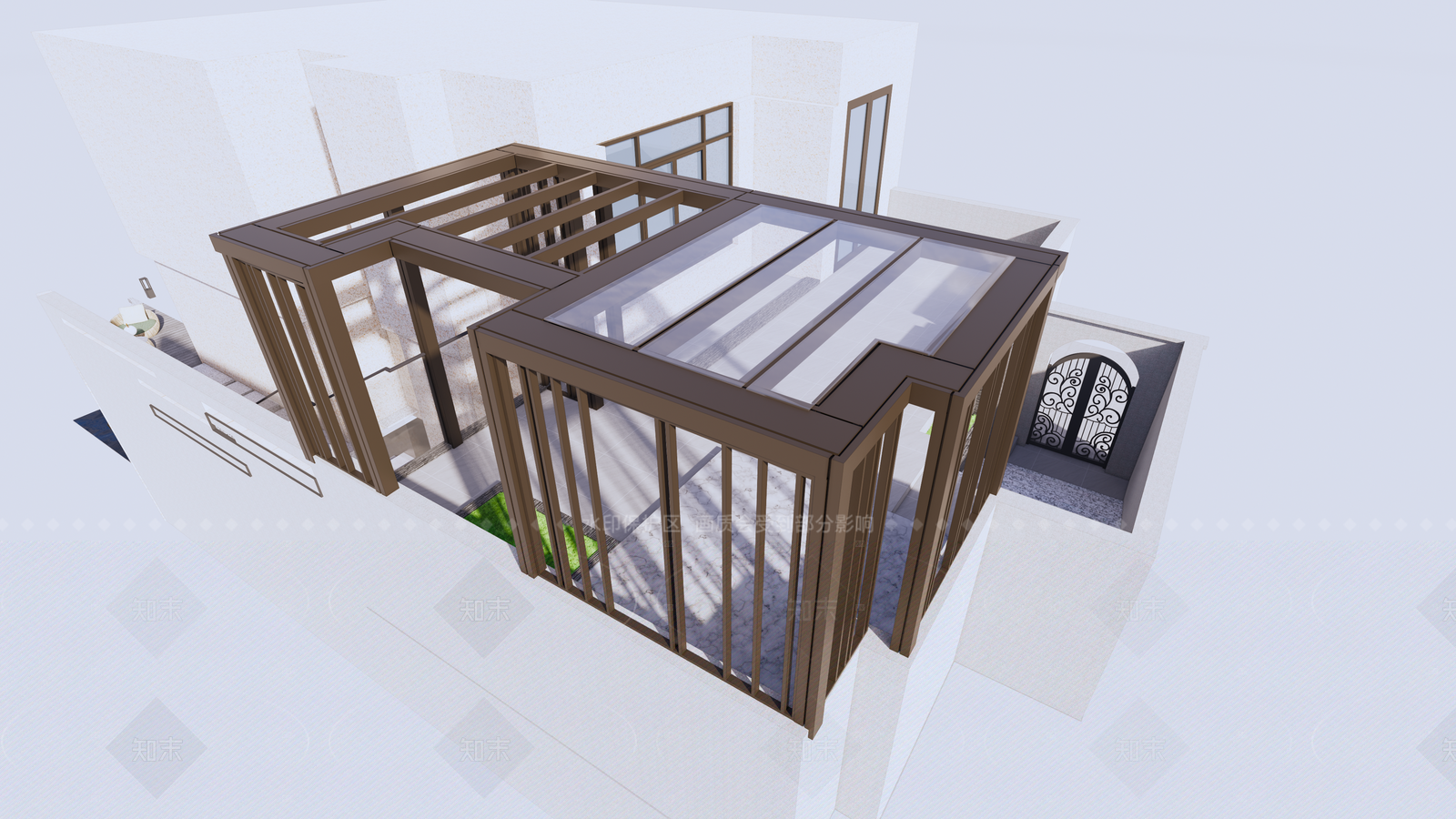现代新中式亭子SU模型下载【ID:1205913302】