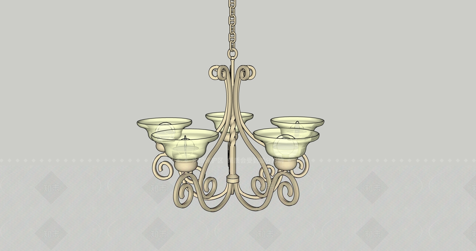 现代复古吊灯SU模型下载【ID:1205914964】