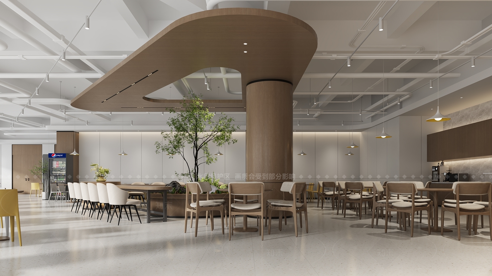 现代食堂3D模型下载【ID:1205915496】