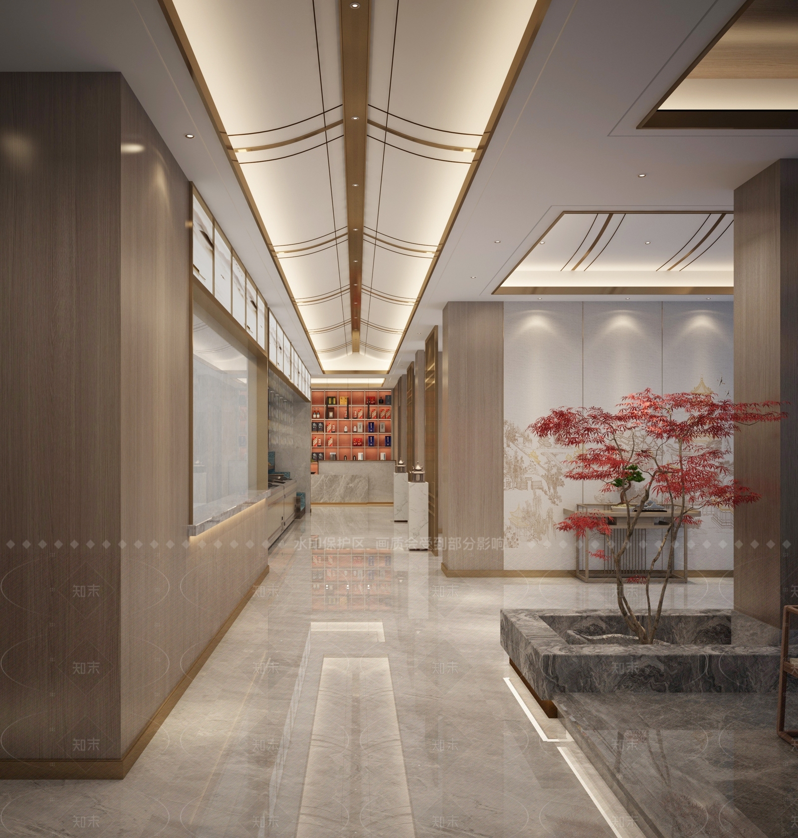 新中式轻奢其他餐饮空间3D模型下载【ID:1205917172】