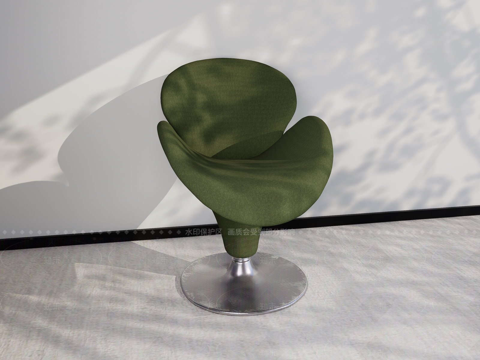 轻奢极简单人沙发3D模型下载【ID:1205918795】