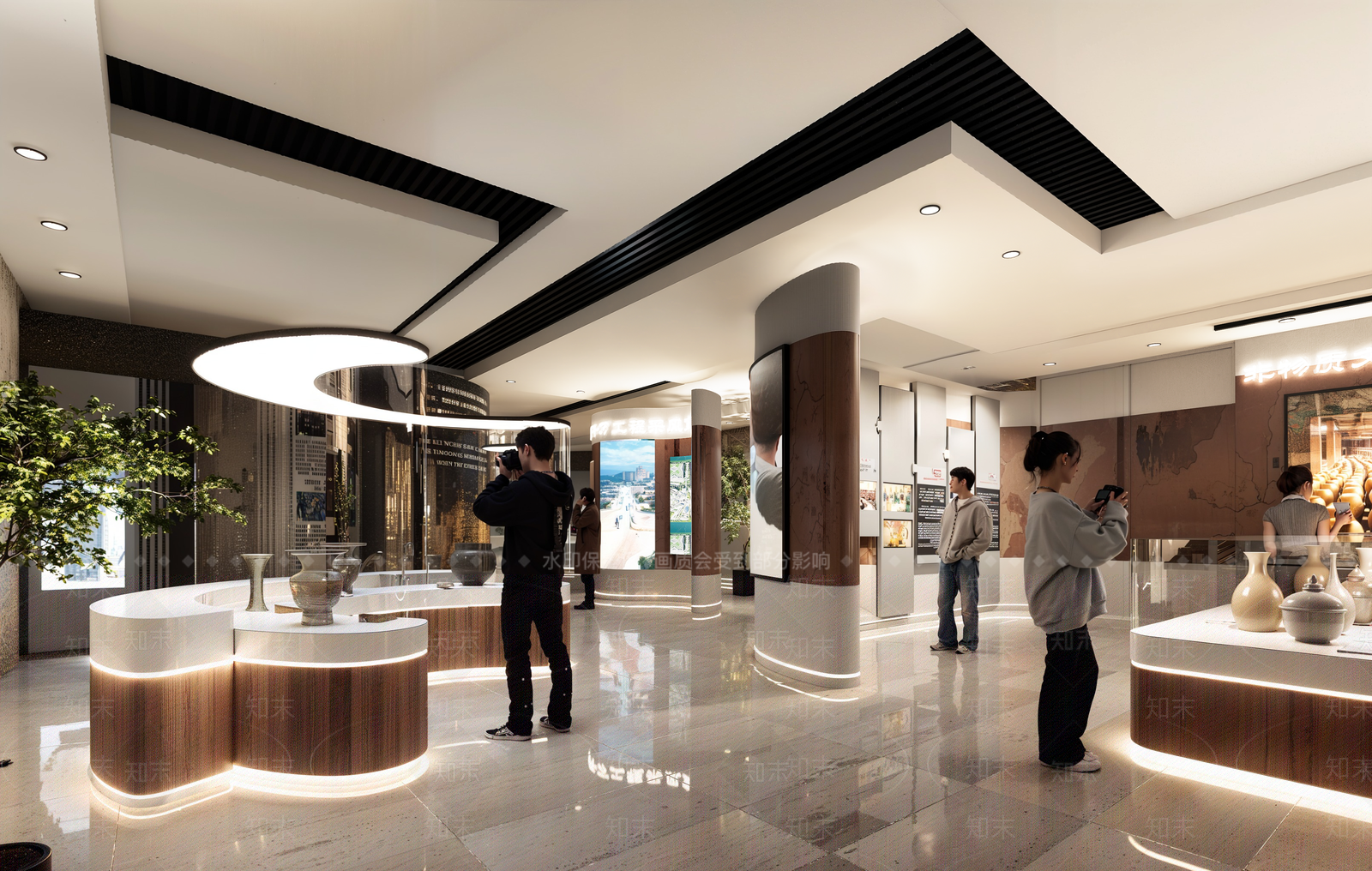 现代新中式历史展厅SU模型下载【ID:1205921618】