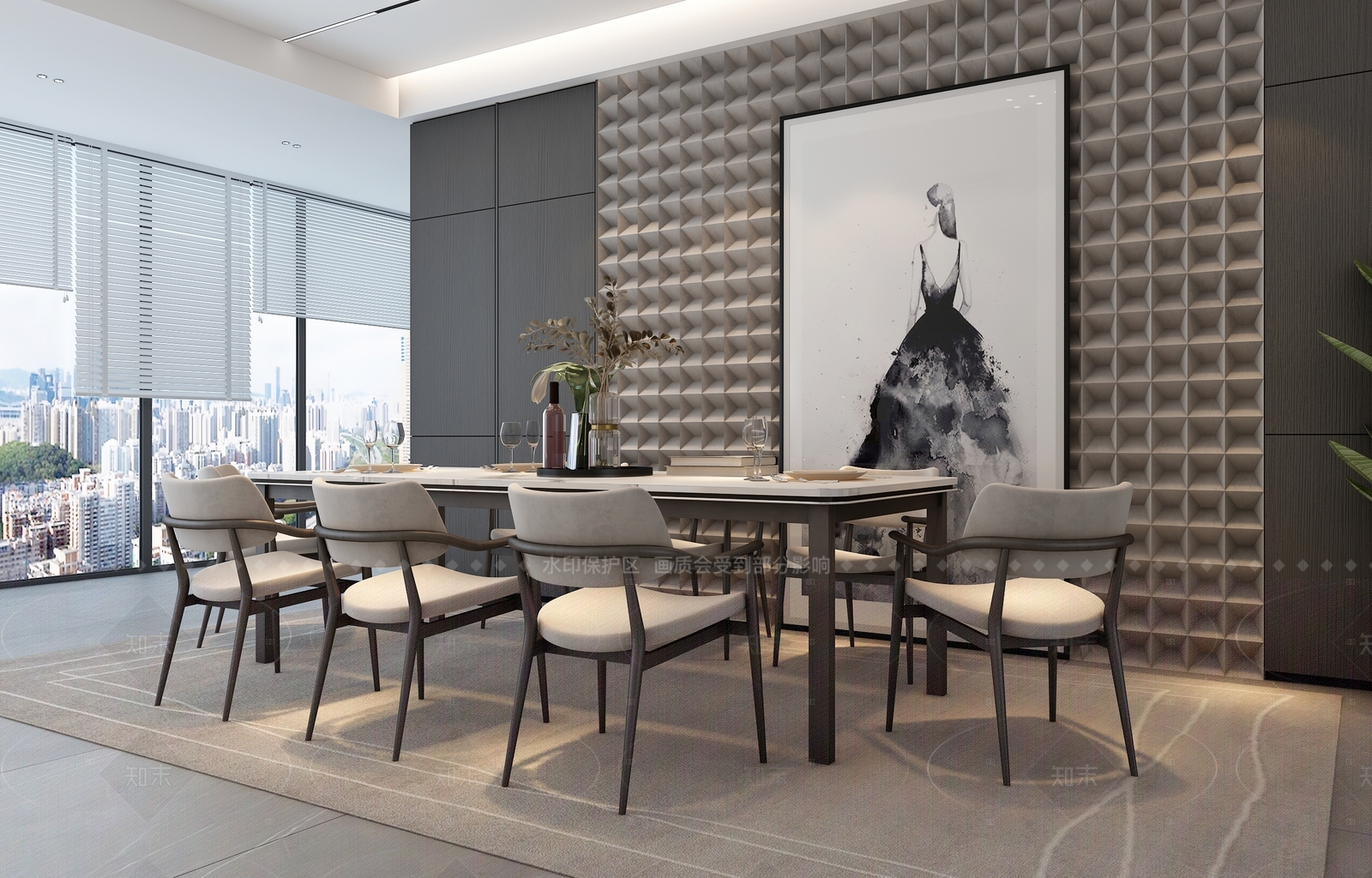 家居餐厅3D模型下载【ID:1205923401】