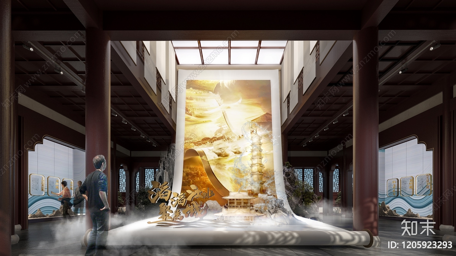 现代新中式企业展厅下载【ID:1205923293】