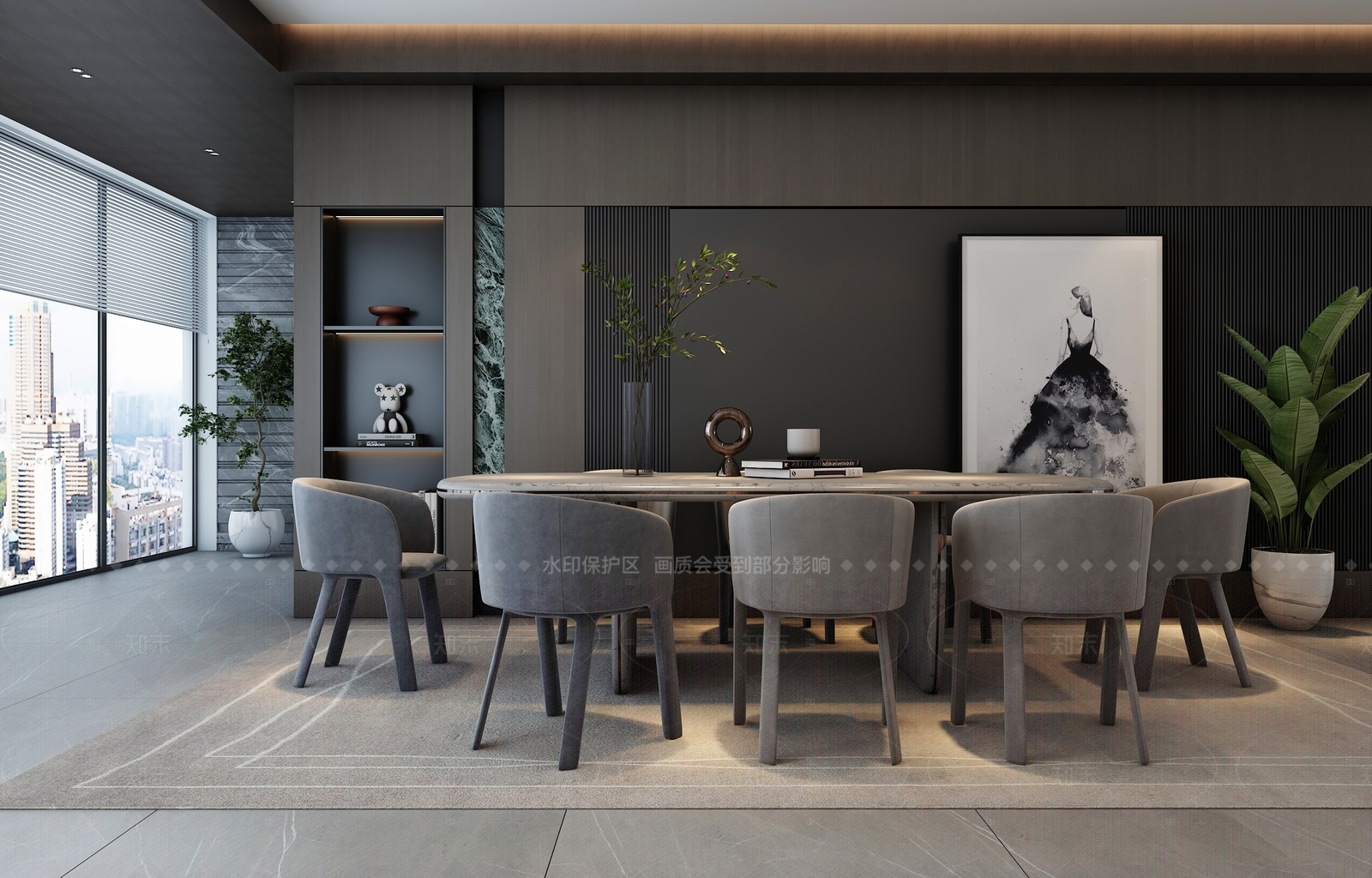 家居餐厅3D模型下载【ID:1205923770】