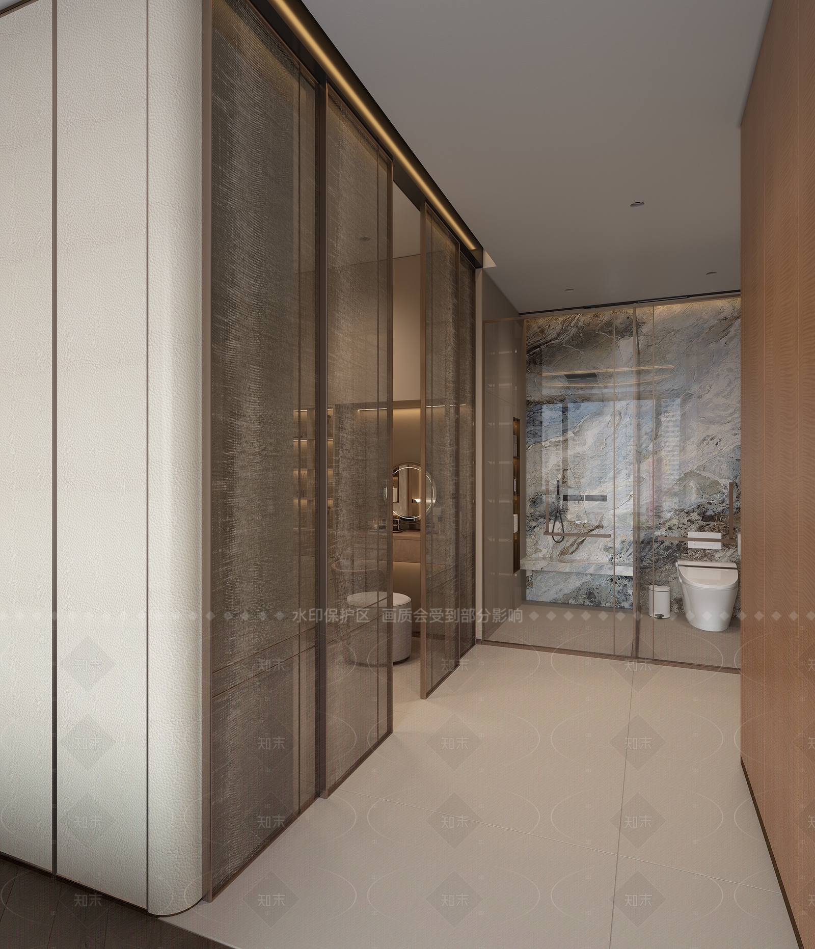 现代轻奢卫生间3D模型下载【ID:1205938339】