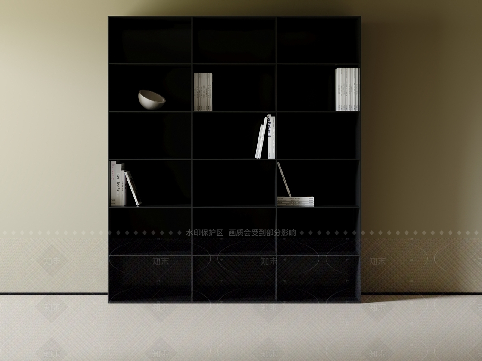现代书柜3D模型下载【ID:1205941677】