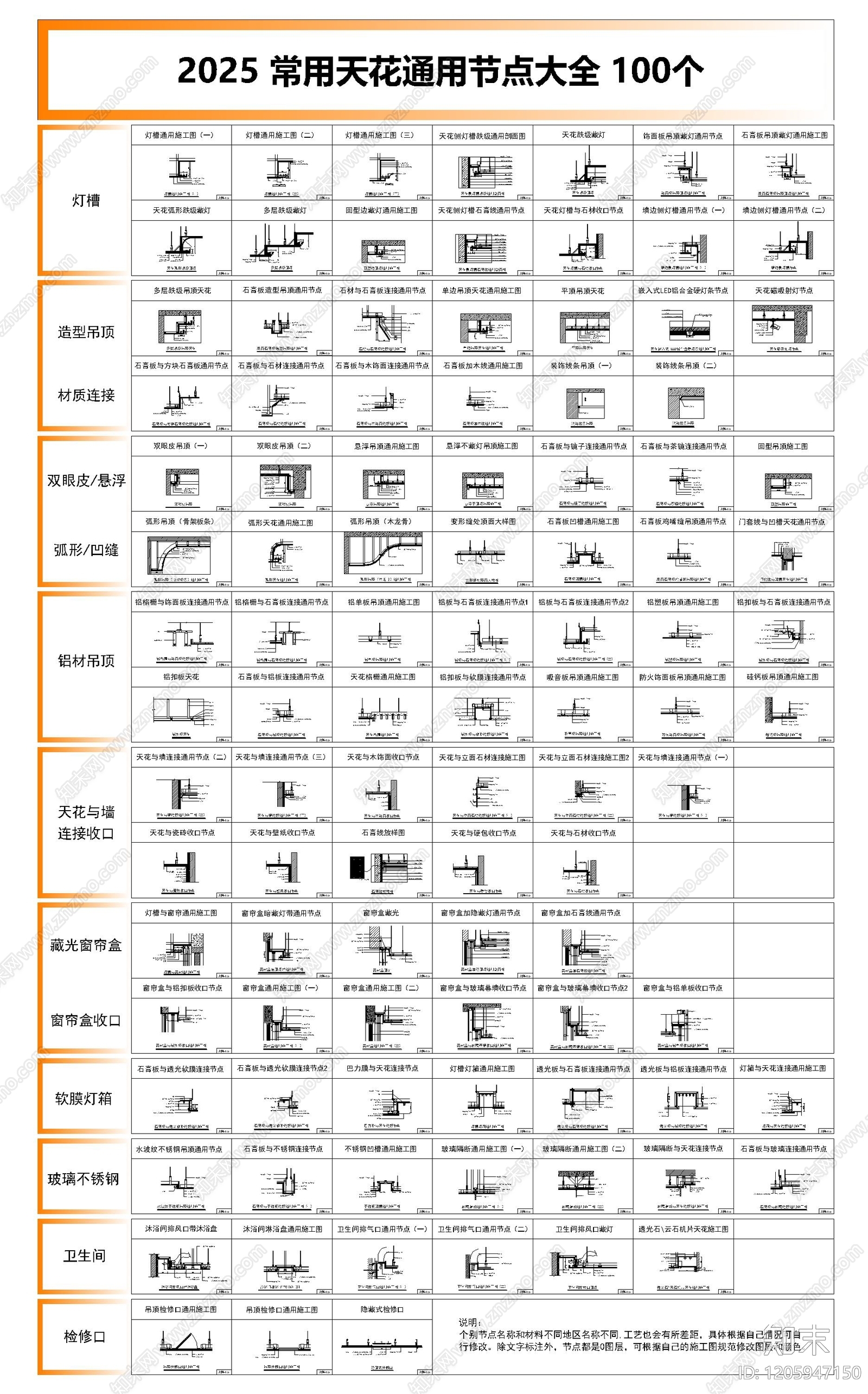 吊顶图施工图下载【ID:1205947150】