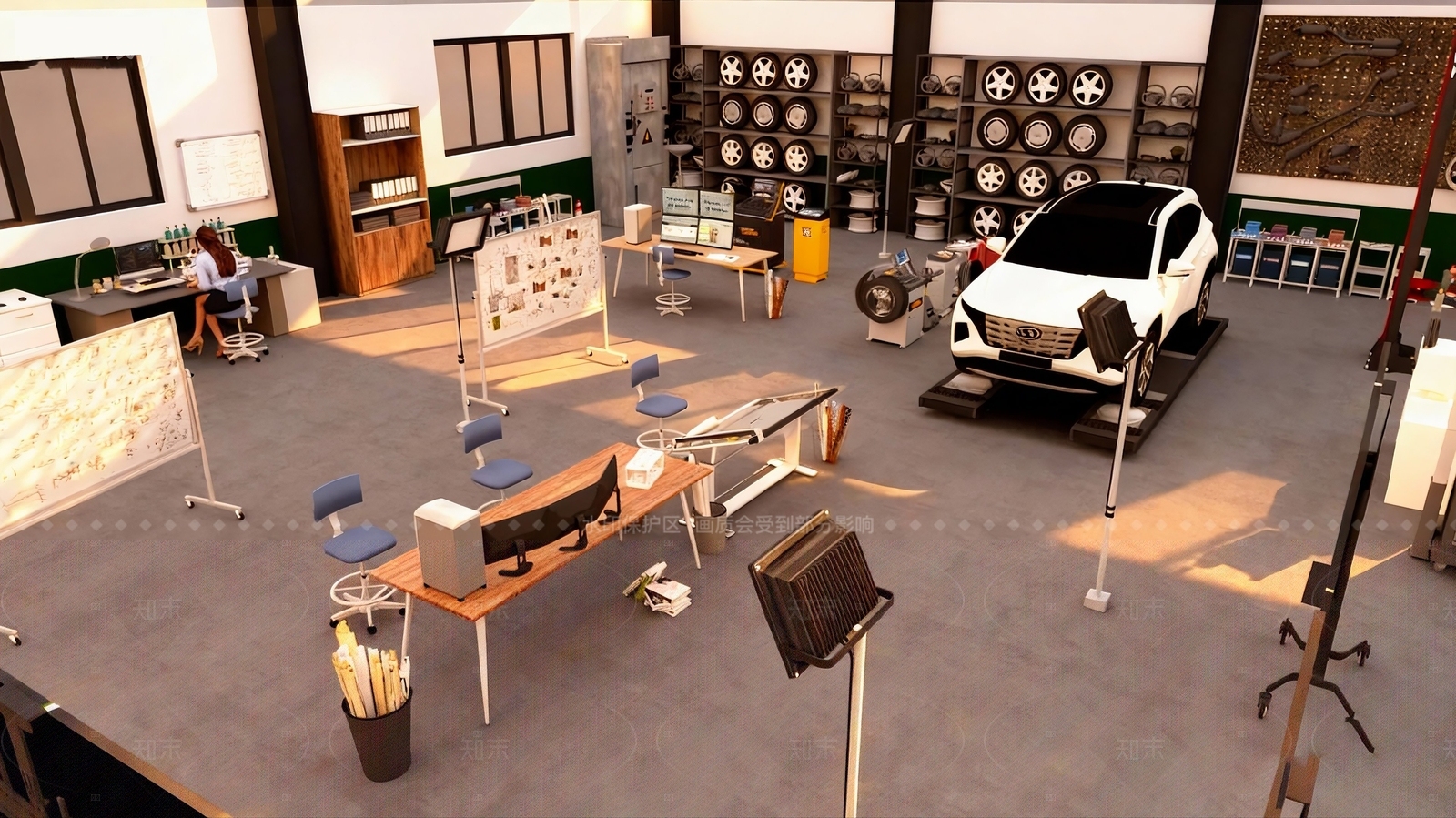 现代工业汽车4S店SU模型下载【ID:1205949258】