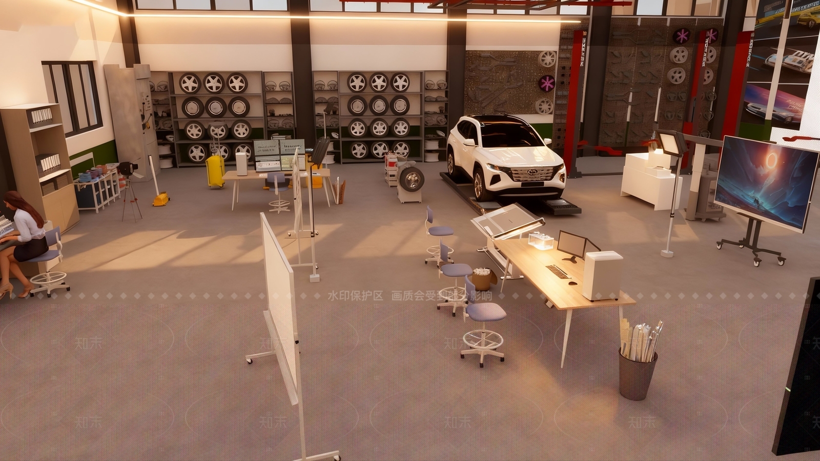 现代工业汽车4S店SU模型下载【ID:1205949258】