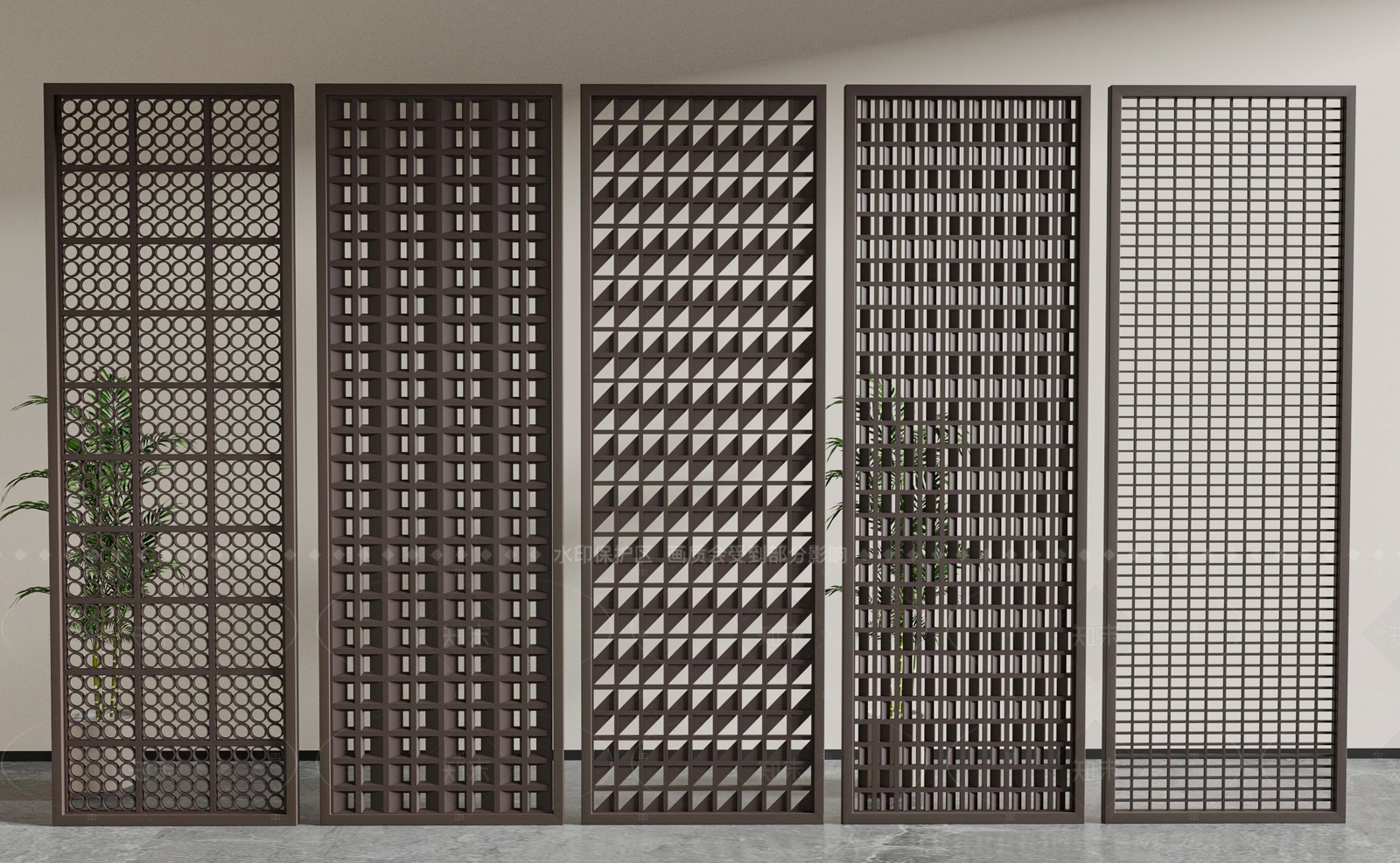 新中式隔断3D模型下载【ID:1205959721】