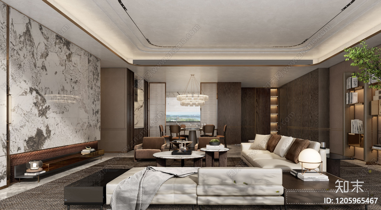 现代大平层软装下载【ID:1205965467】