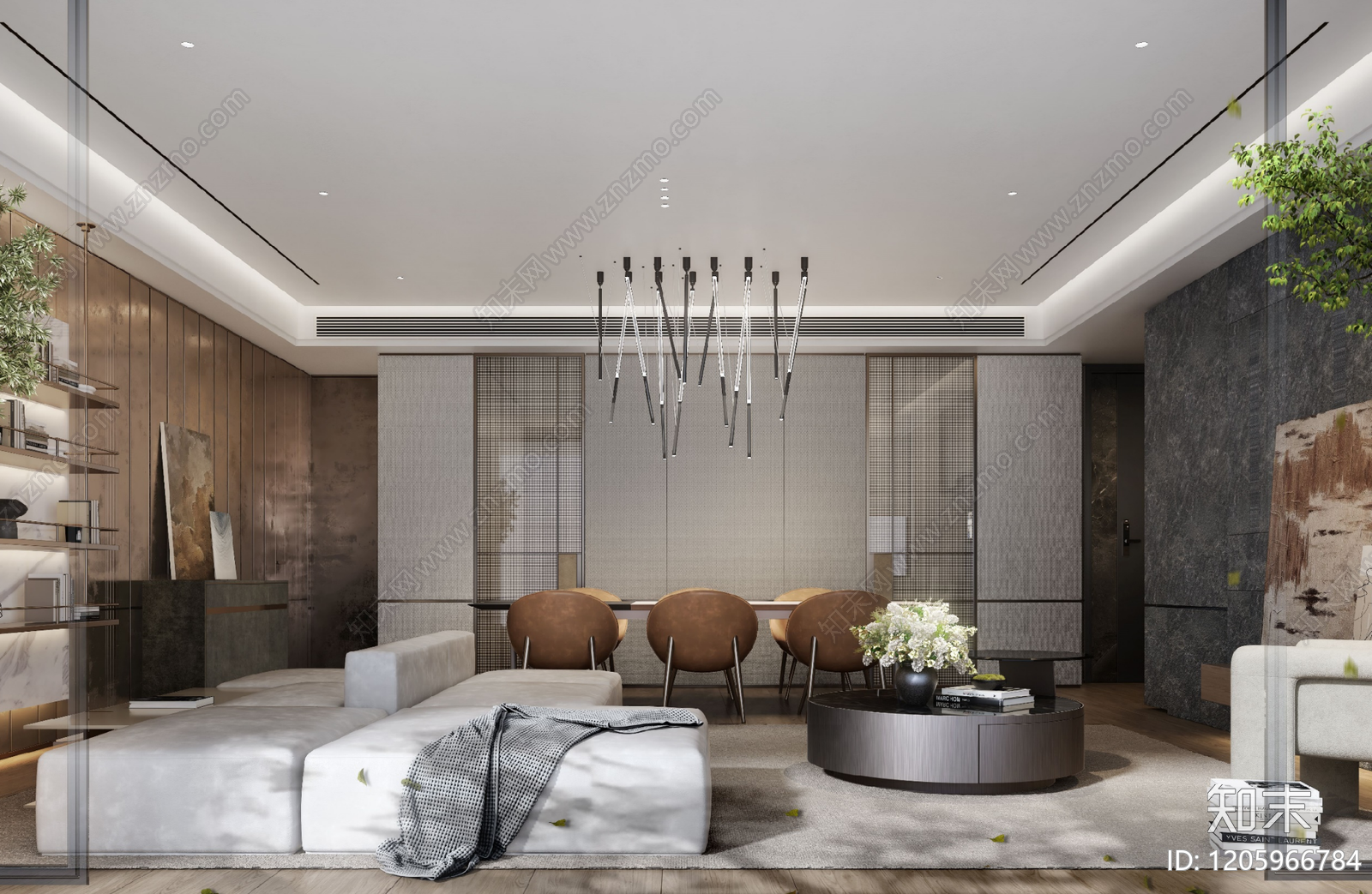 现代平层住宅软装下载【ID:1205966784】