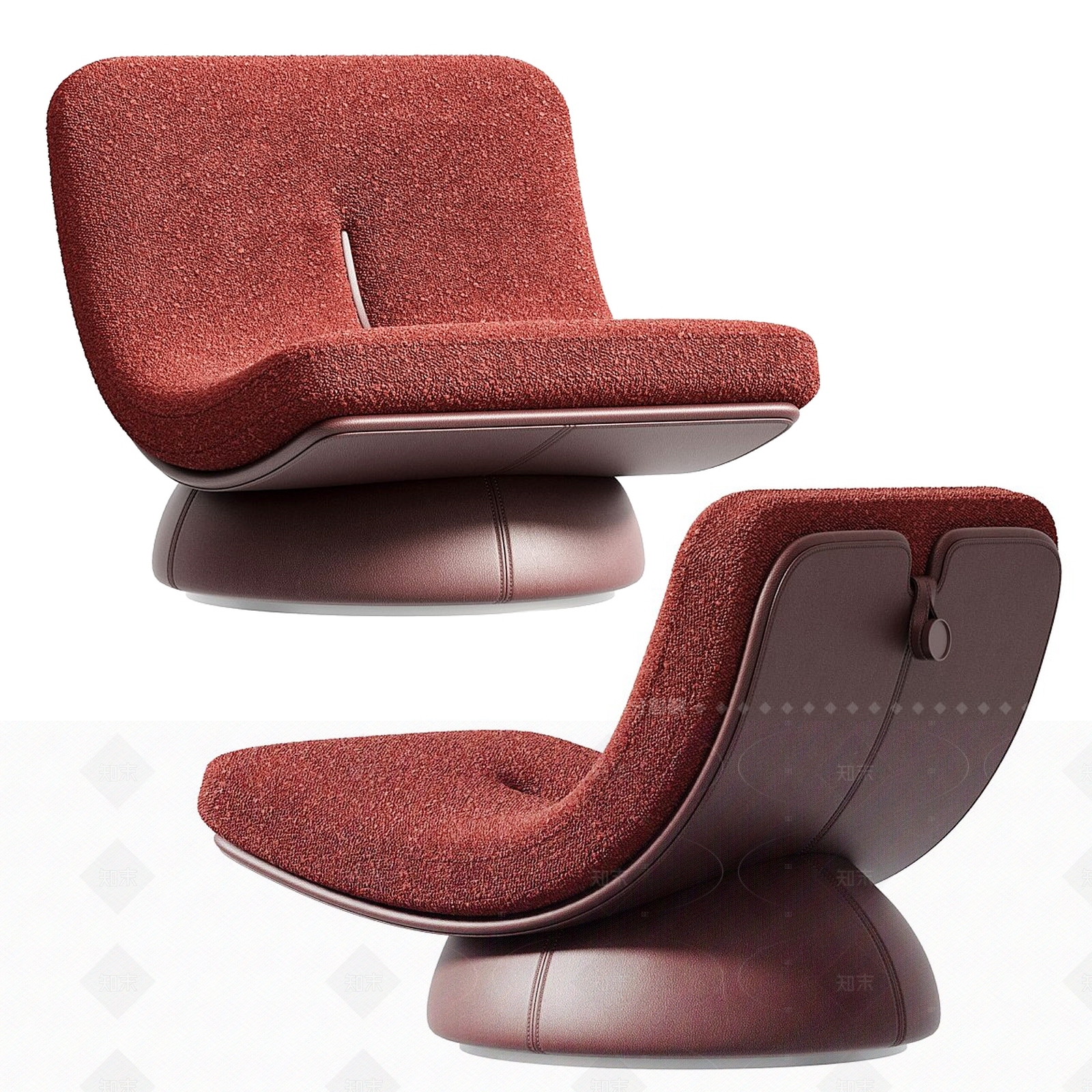 现代意式休闲椅3D模型下载【ID:1205966186】