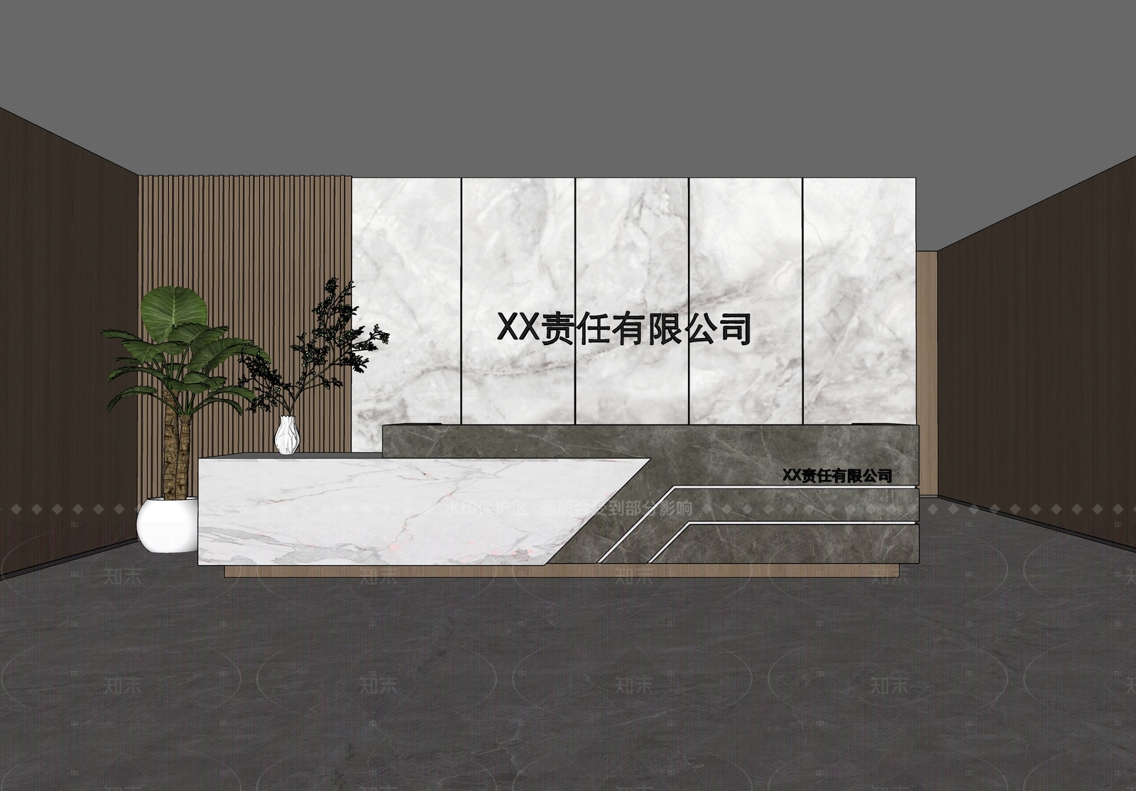 现代背景墙SU模型下载【ID:1205966396】