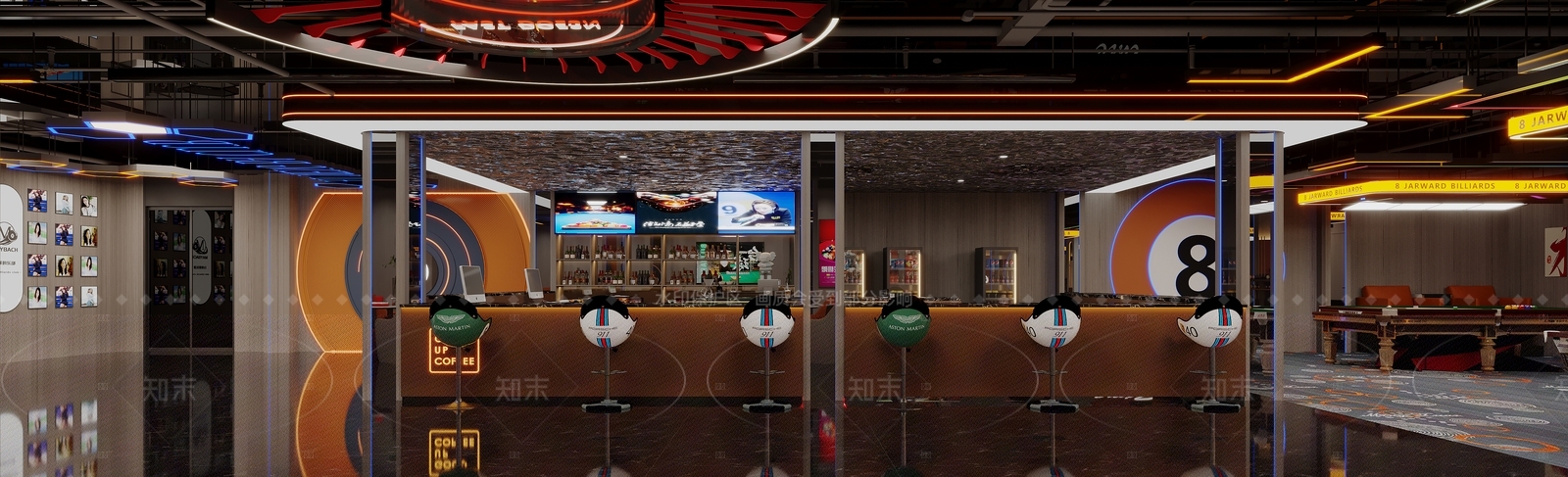 现代台球室3D模型下载【ID:1205968927】