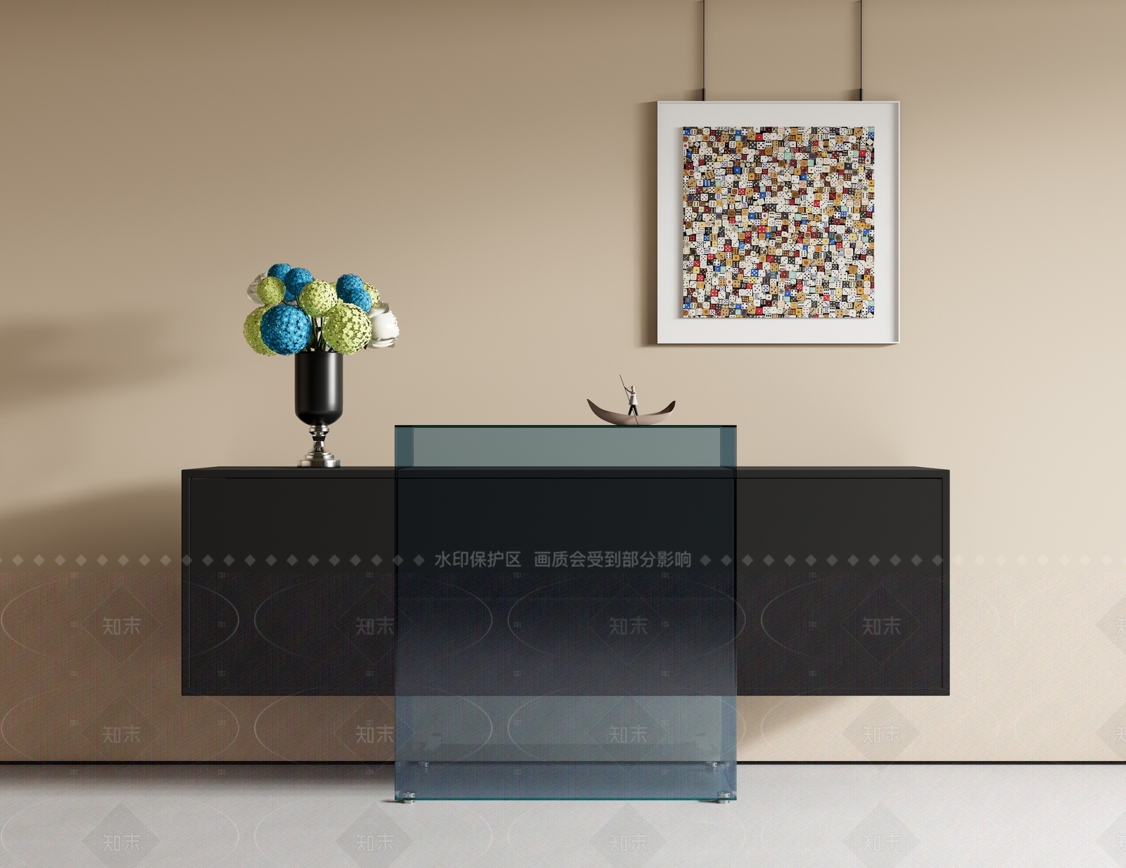 法式中古玄关柜3D模型下载【ID:1205969389】
