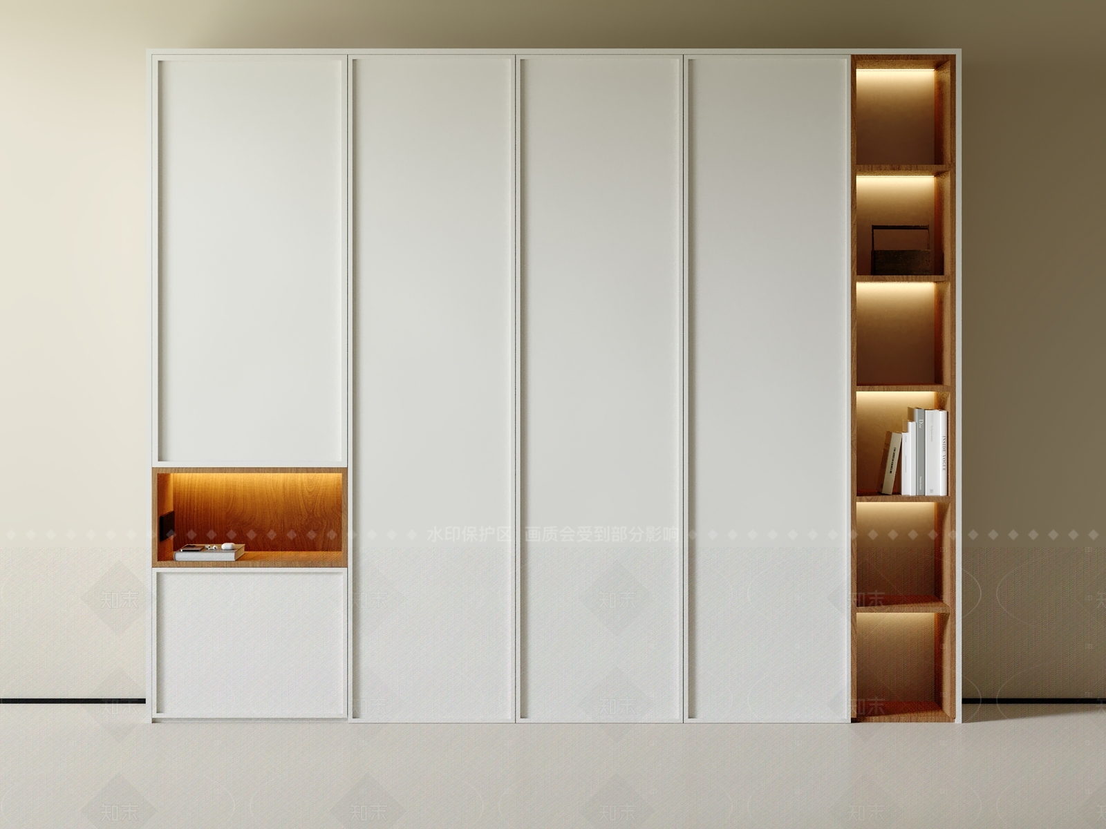 现代衣柜3D模型下载【ID:1205972306】