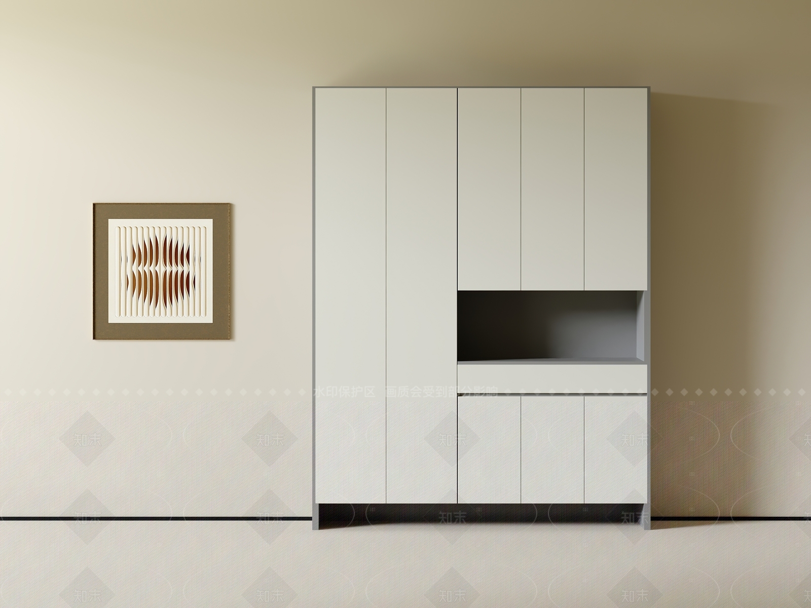 现代中古鞋柜3D模型下载【ID:1205973031】