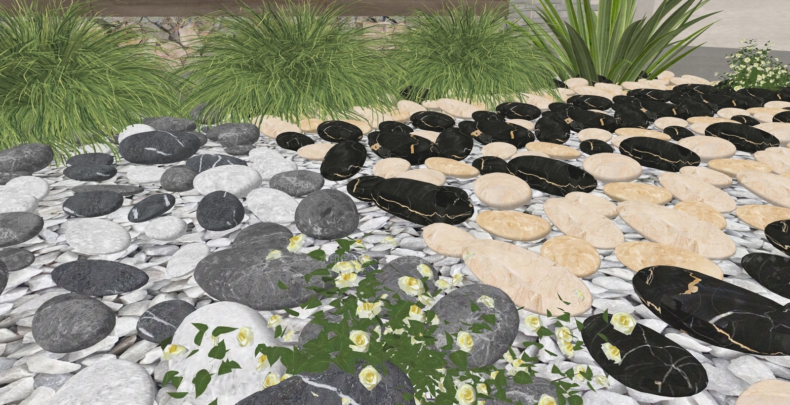 现代景观公园SU模型下载【ID:1205976136】