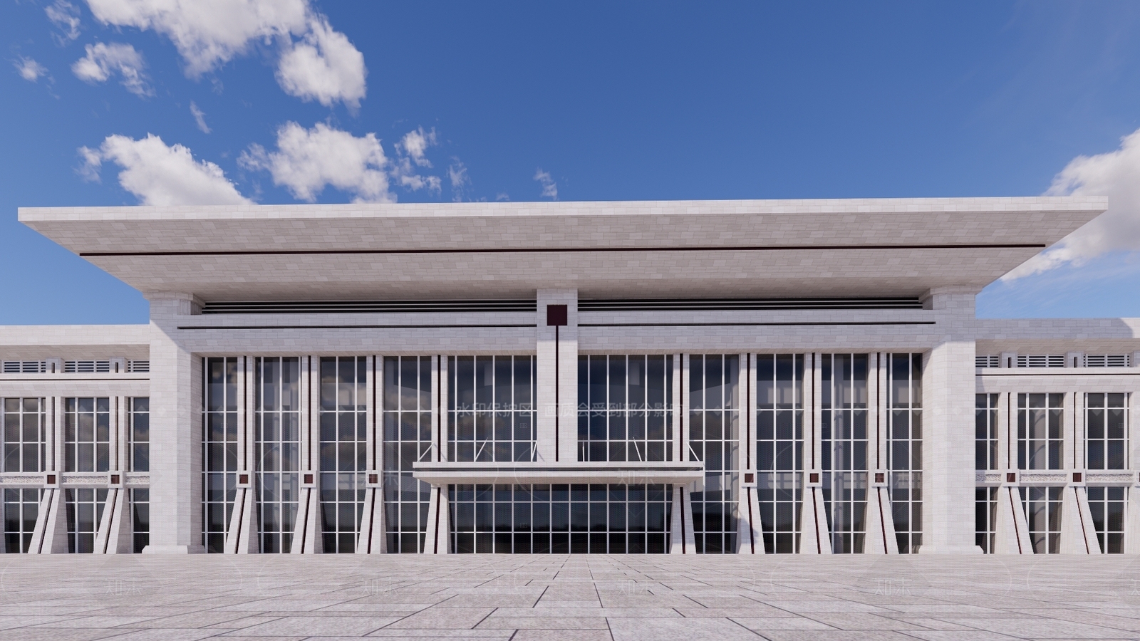 现代火车站SU模型下载【ID:1205982118】