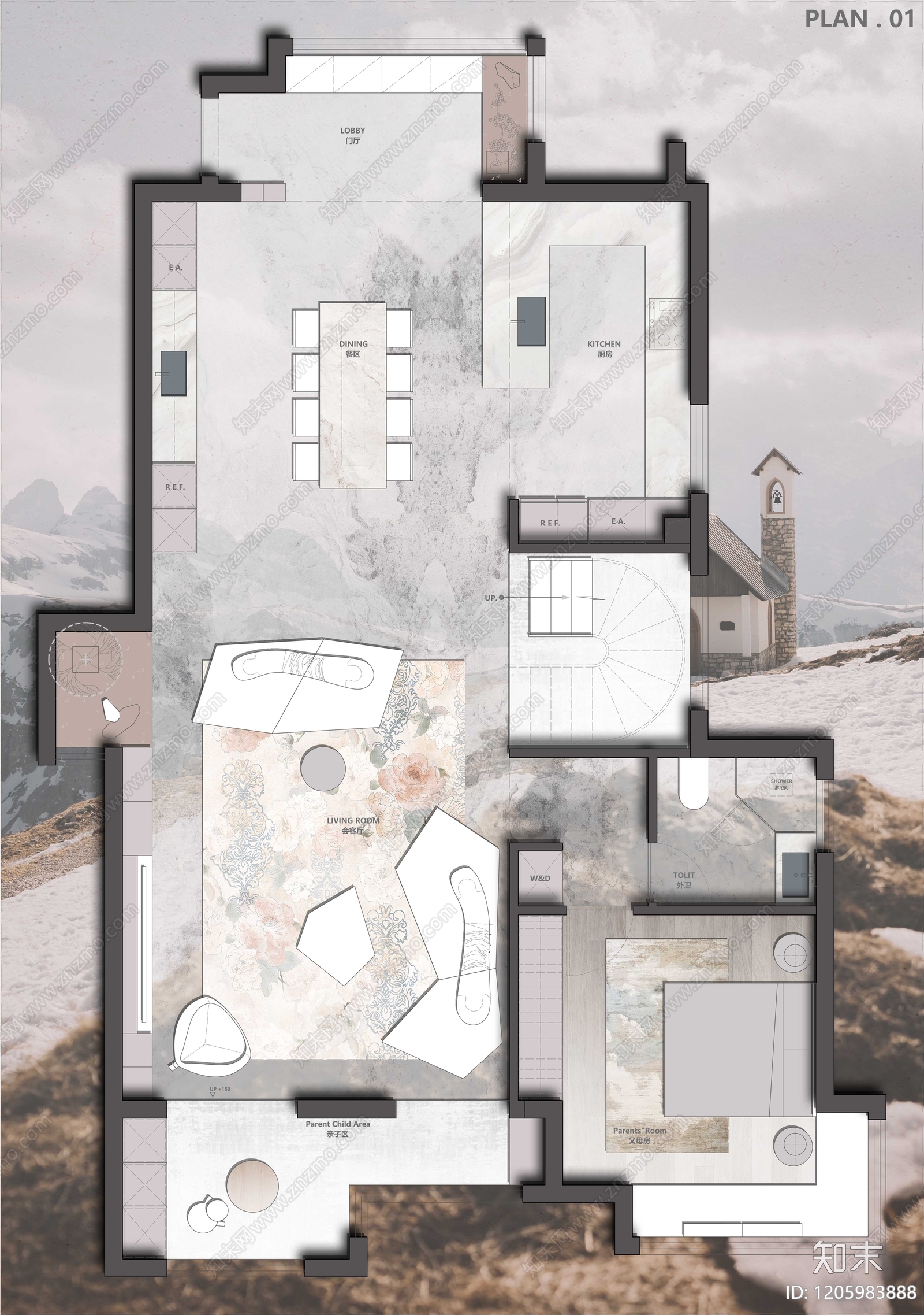 别墅施工图下载【ID:1205983888】