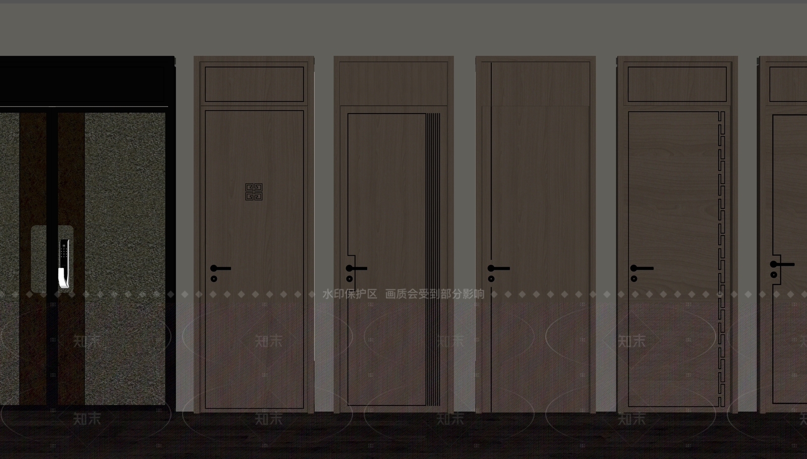 新中式其他门SU模型下载【ID:1205987750】