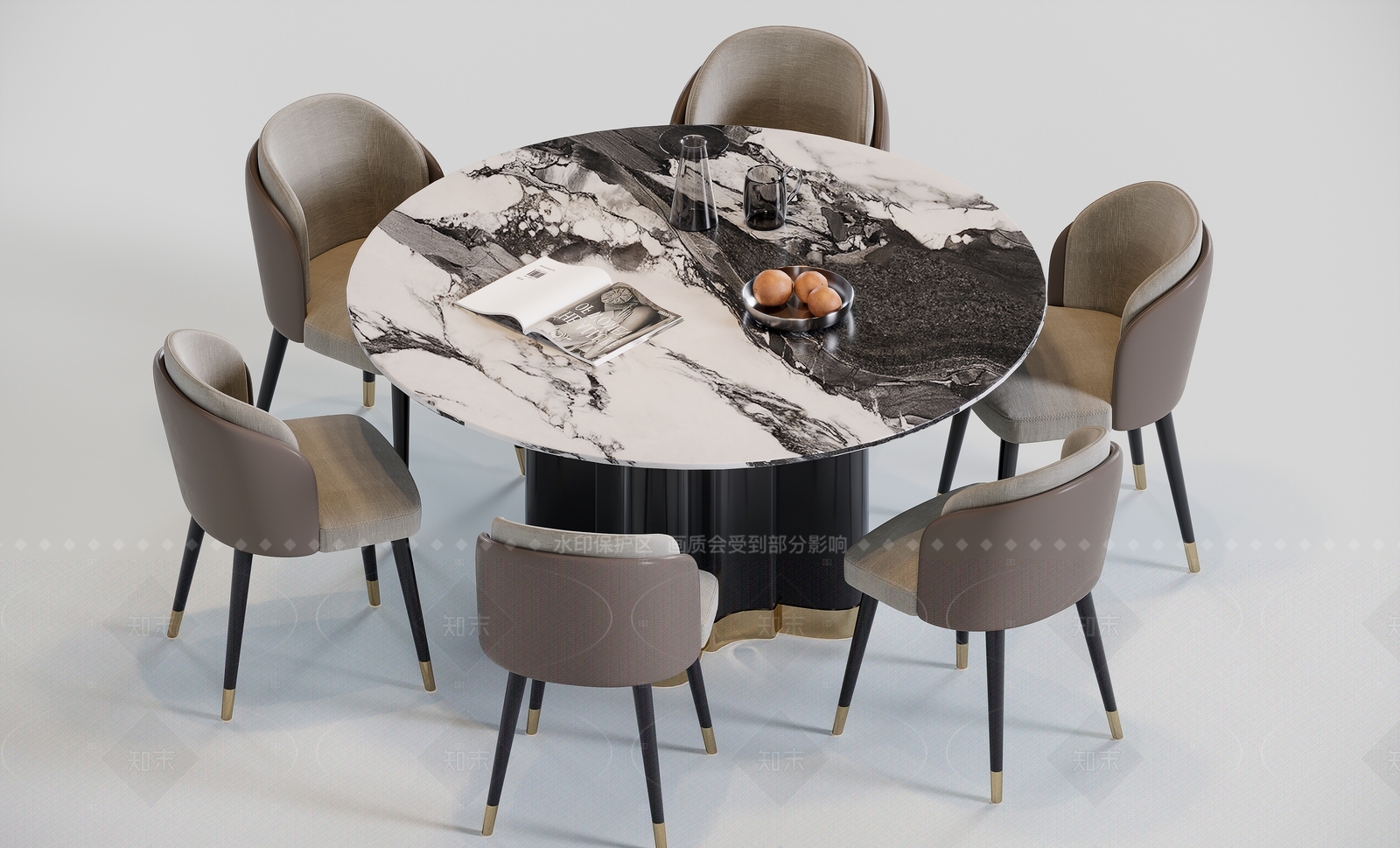 现代意式餐桌3D模型下载【ID:1205990255】