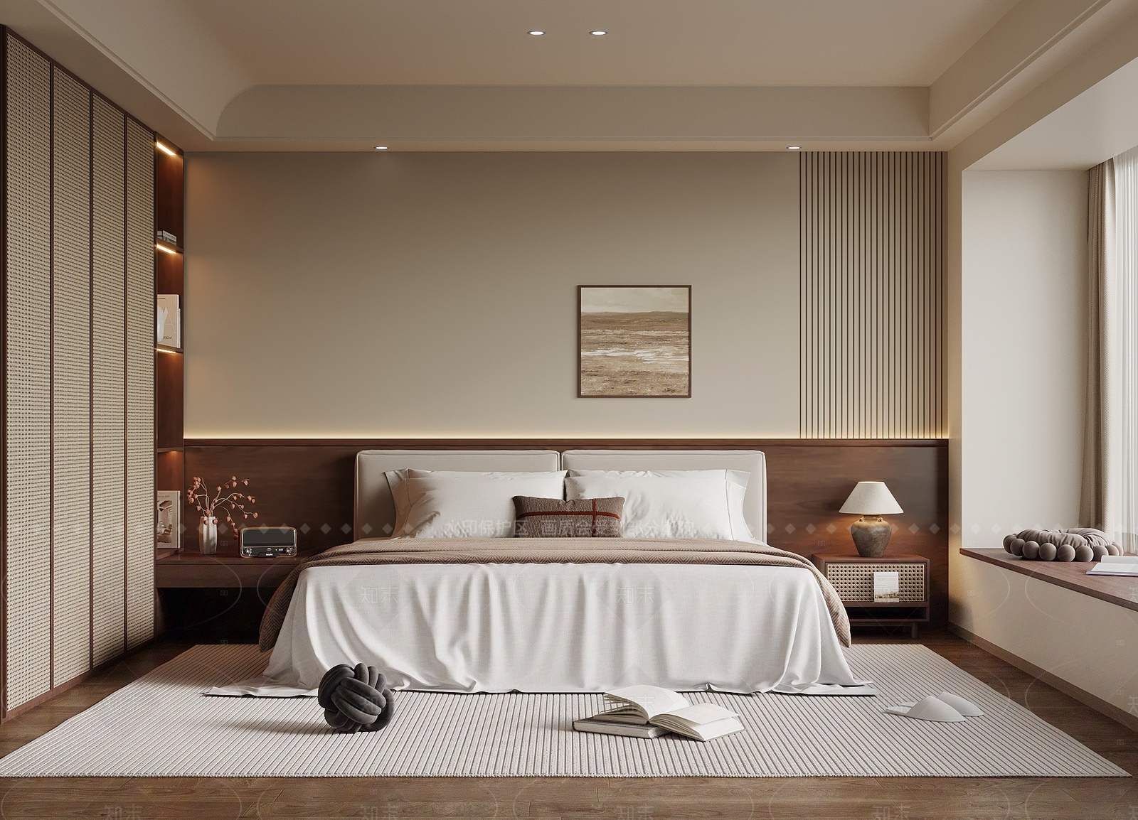 中古家居卧室SU模型下载【ID:1205993940】
