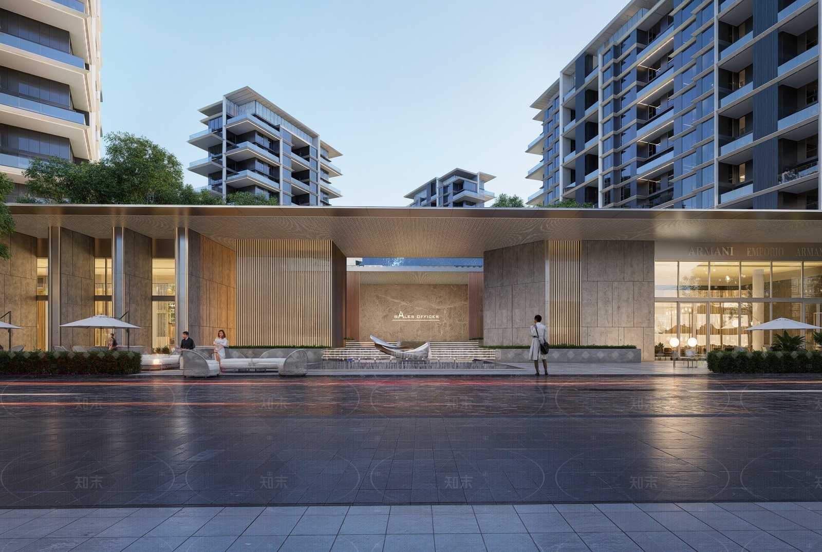 现代简约小区建筑SU模型下载【ID:1205994514】