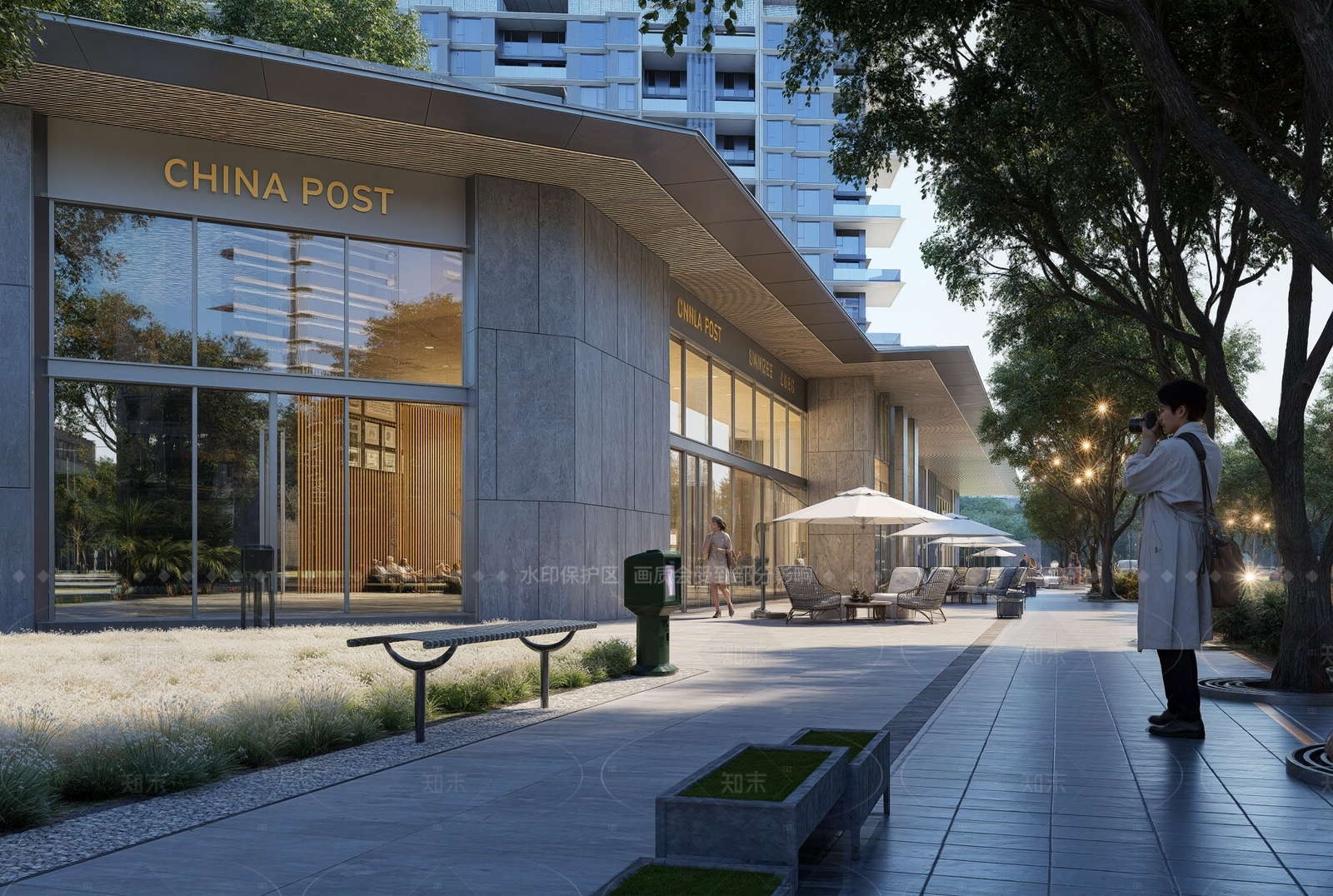现代简约小区建筑SU模型下载【ID:1205994514】