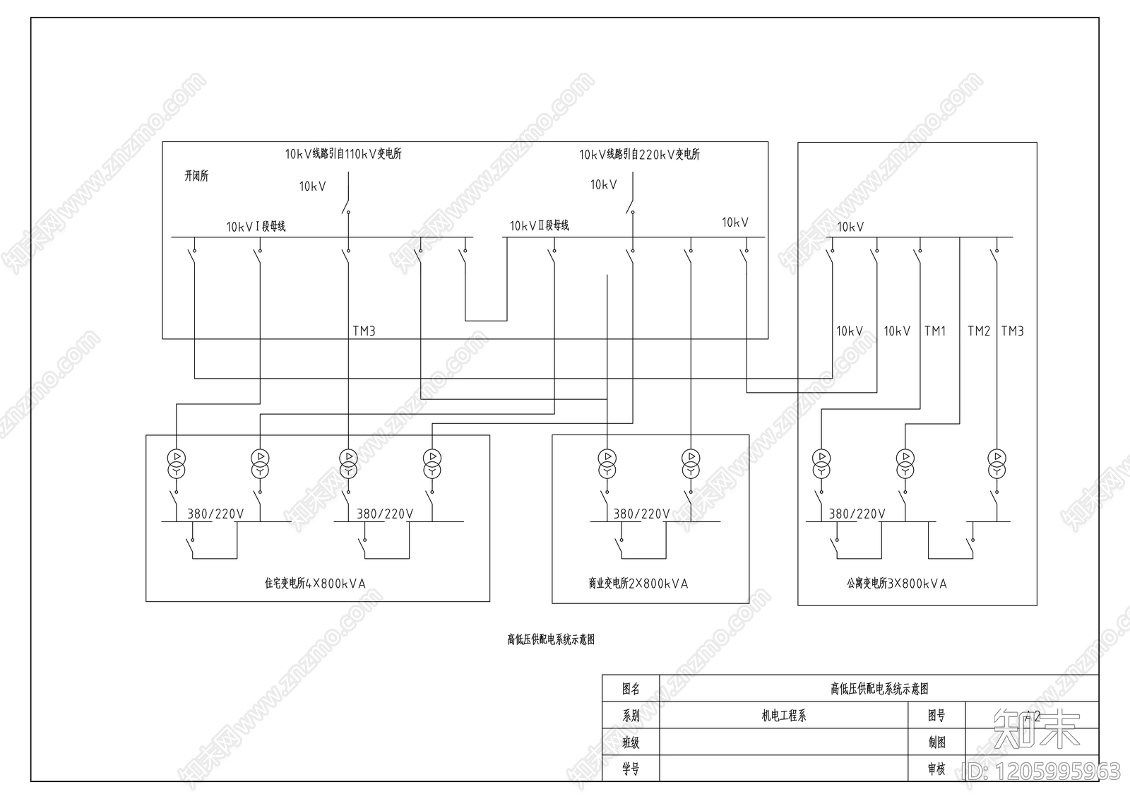 电气图cad施工图下载【ID:1205995963】
