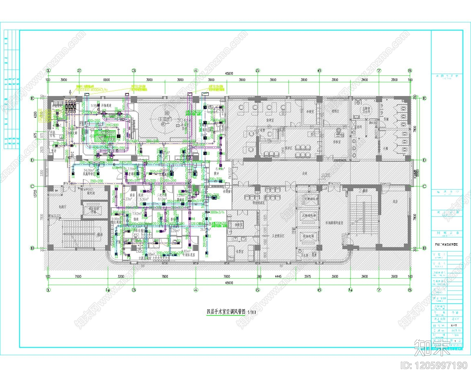 现代医院施工图下载【ID:1205997190】