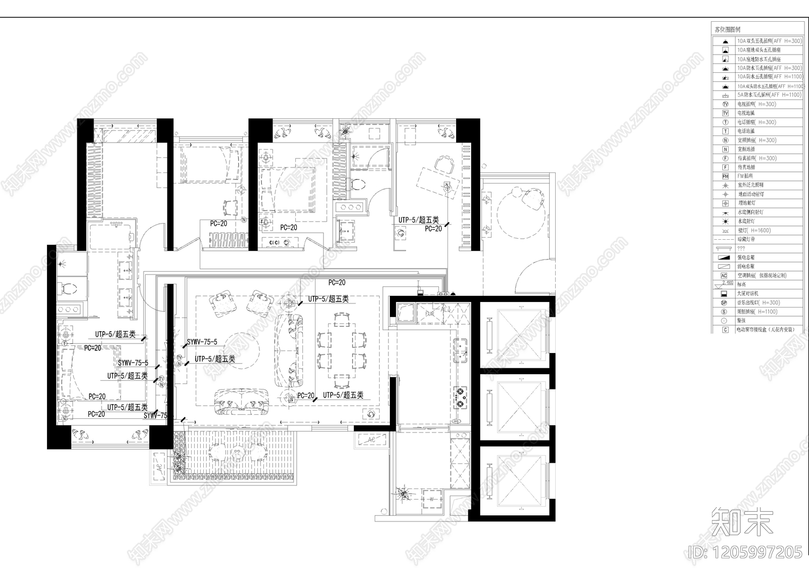 电气图cad施工图下载【ID:1205997205】