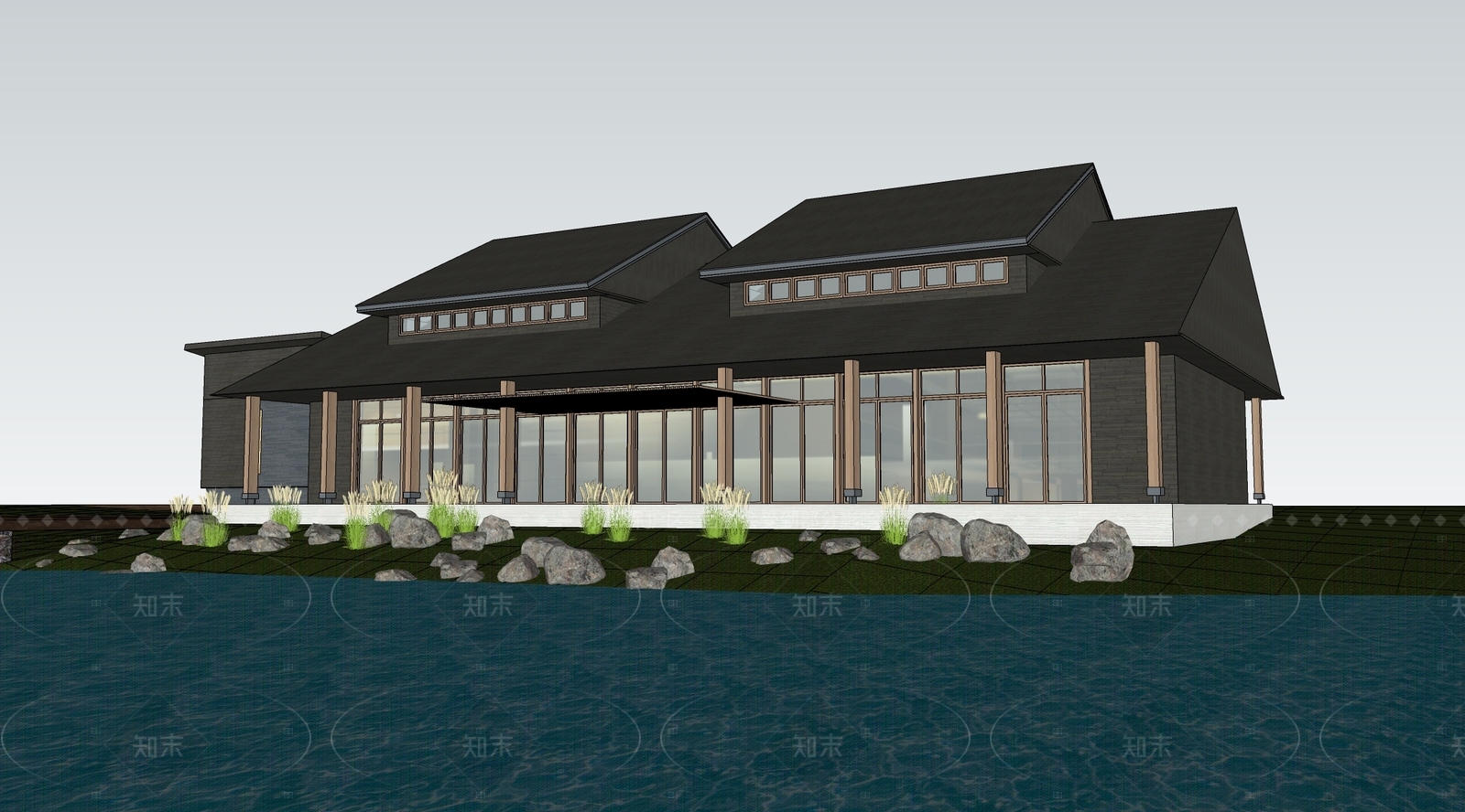现代其他景观小建筑SU模型下载【ID:1206000074】